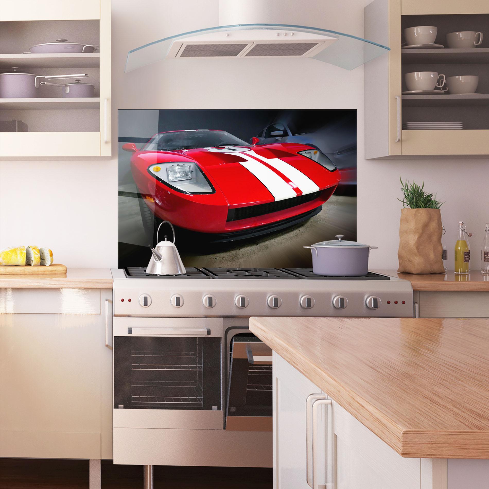 Panel Szklany do Kuchni Red Sport Car mockup 1