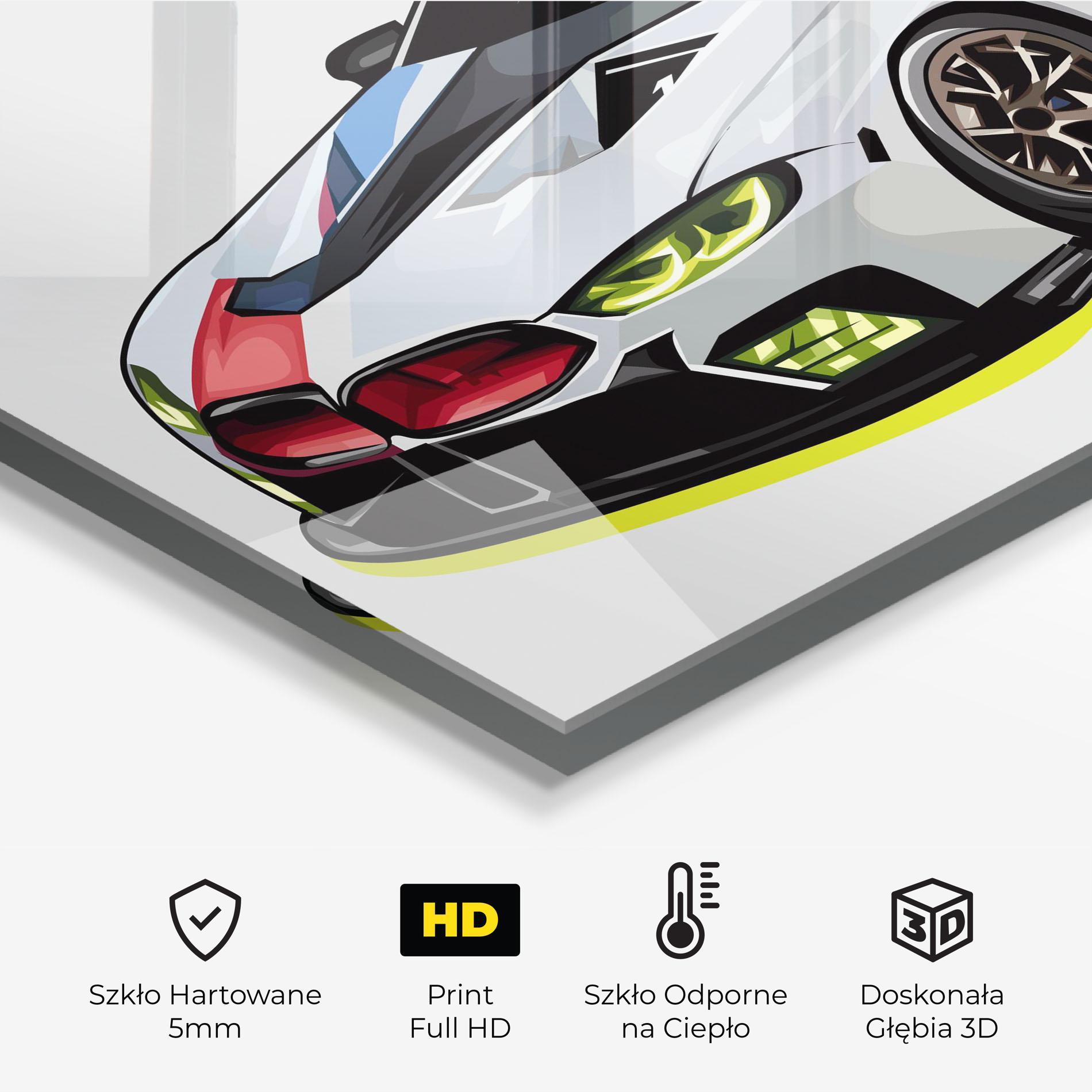 Panel Szklany do Kuchni Bmw Sport Car mockup 2