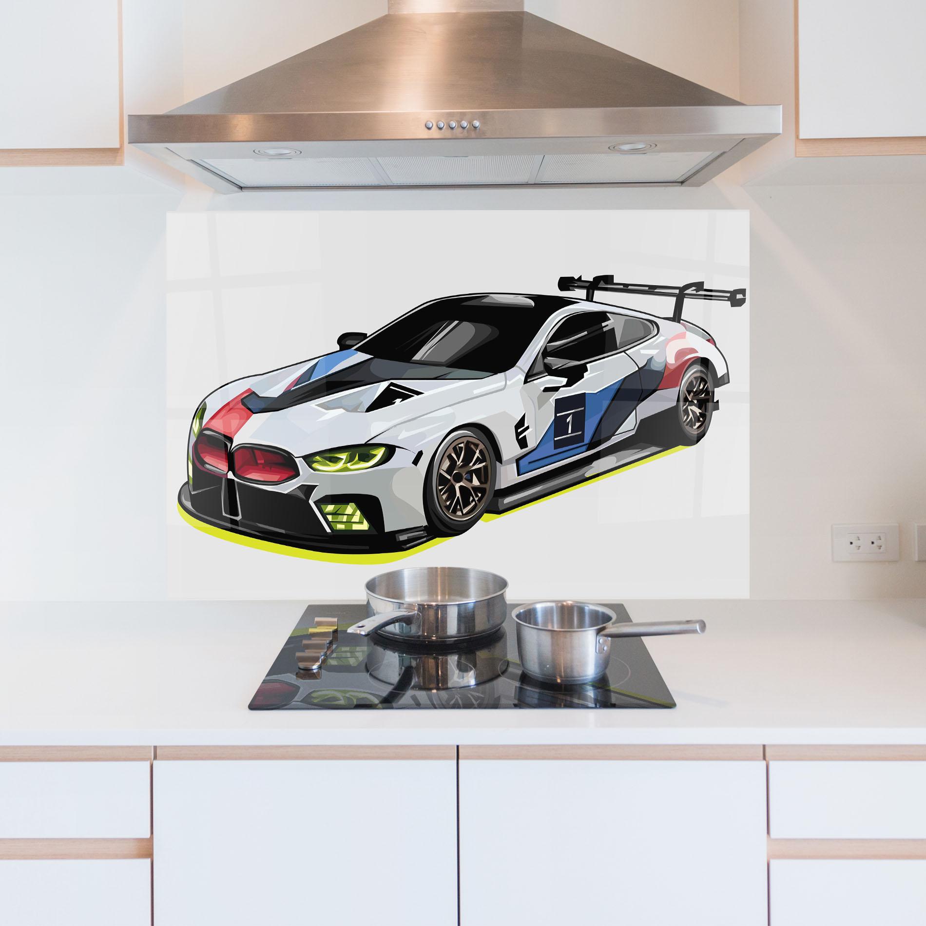 Panel Szklany do Kuchni Bmw Sport Car mockup 5