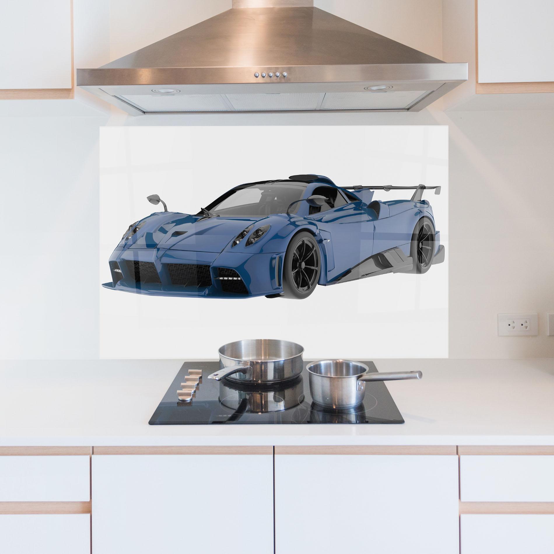 Panel Szklany do Kuchni Dark Blue Pagani mockup 5