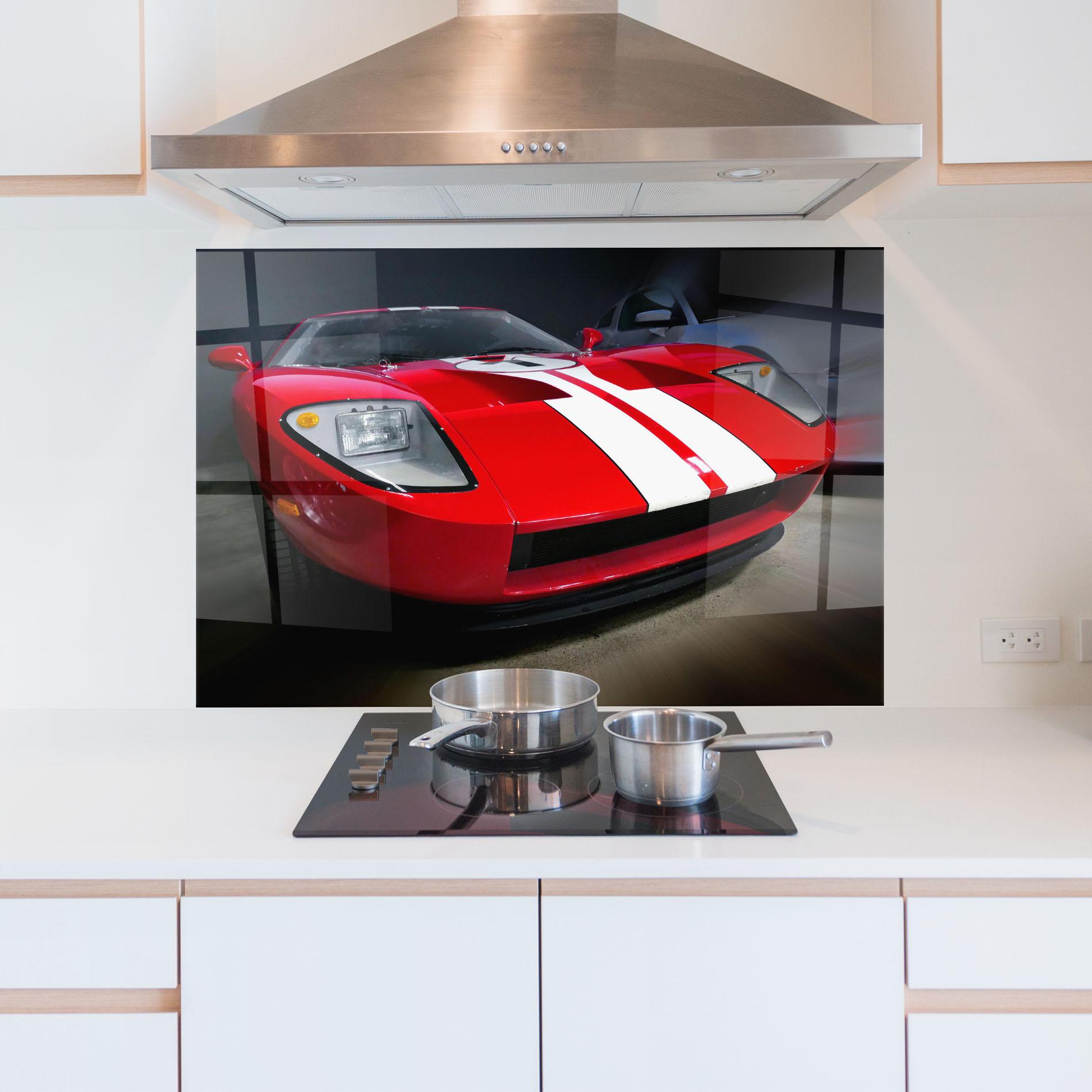 Panel Szklany do Kuchni Red Sport Car mockup 5