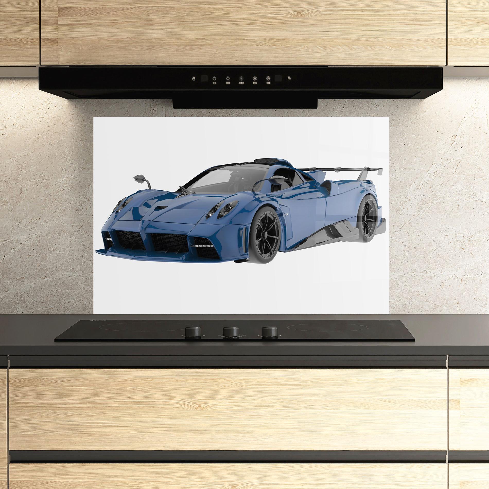 Panel Szklany do Kuchni Dark Blue Pagani mockup 3