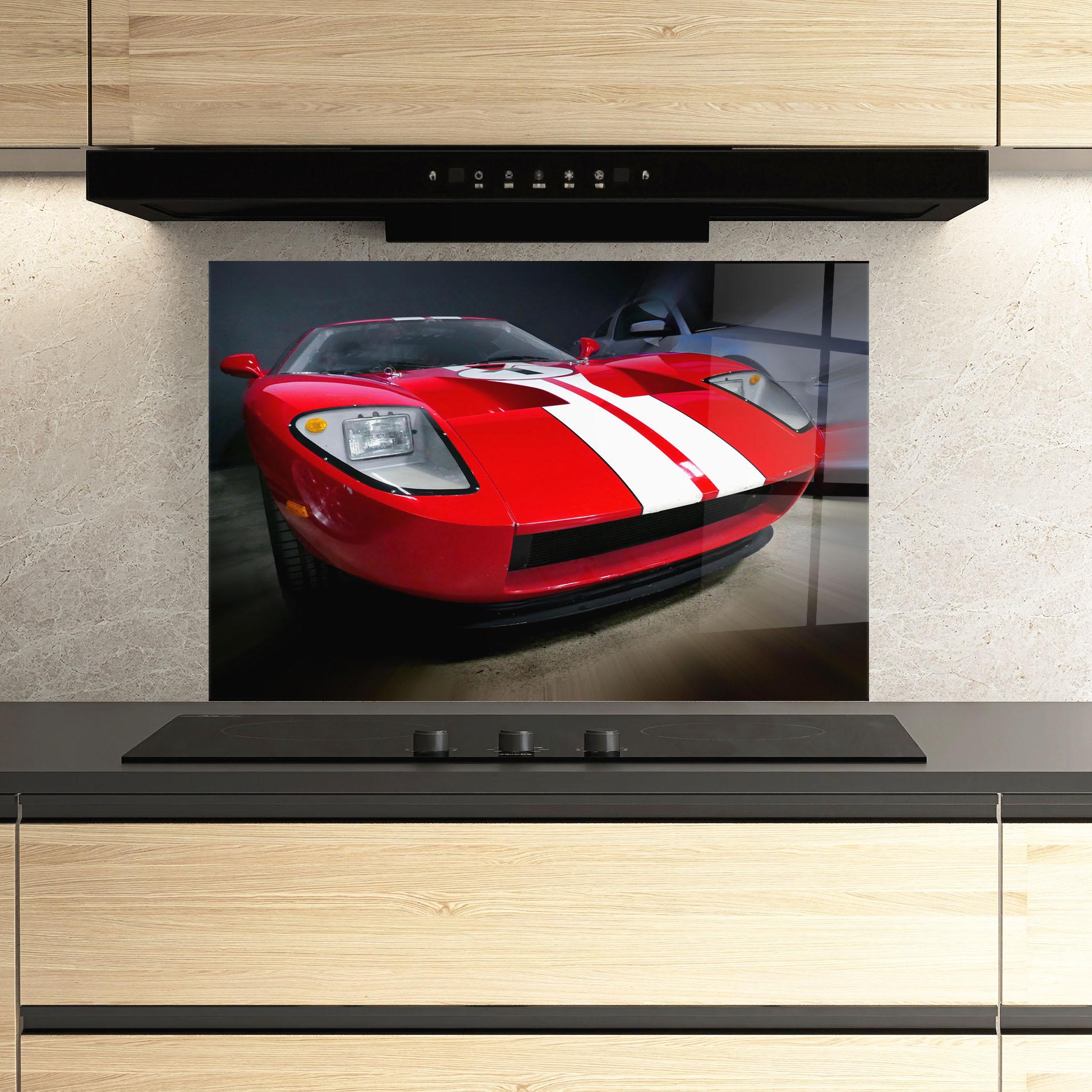 Panel Szklany do Kuchni Red Sport Car mockup 3