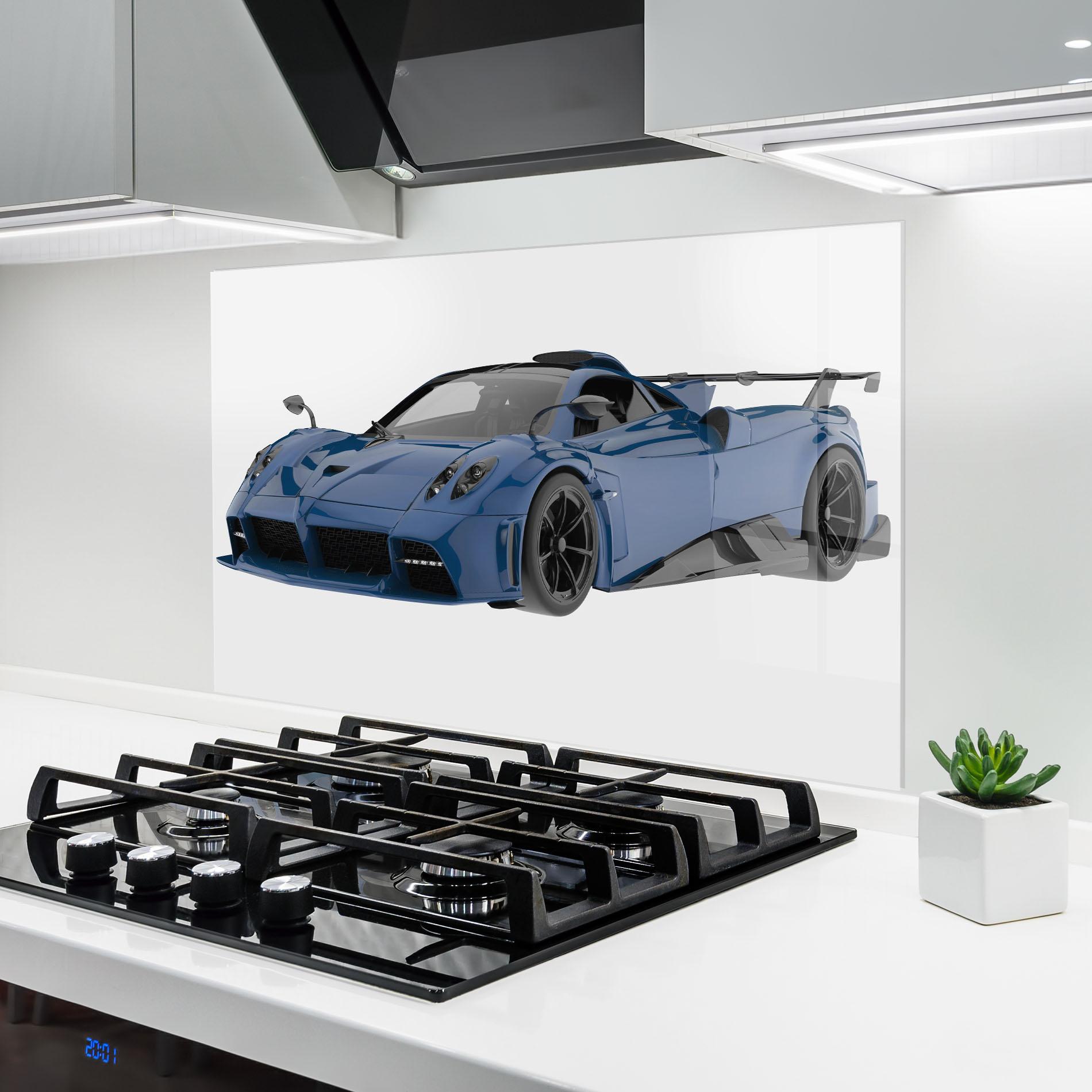 Panel Szklany do Kuchni Dark Blue Pagani mockup 6