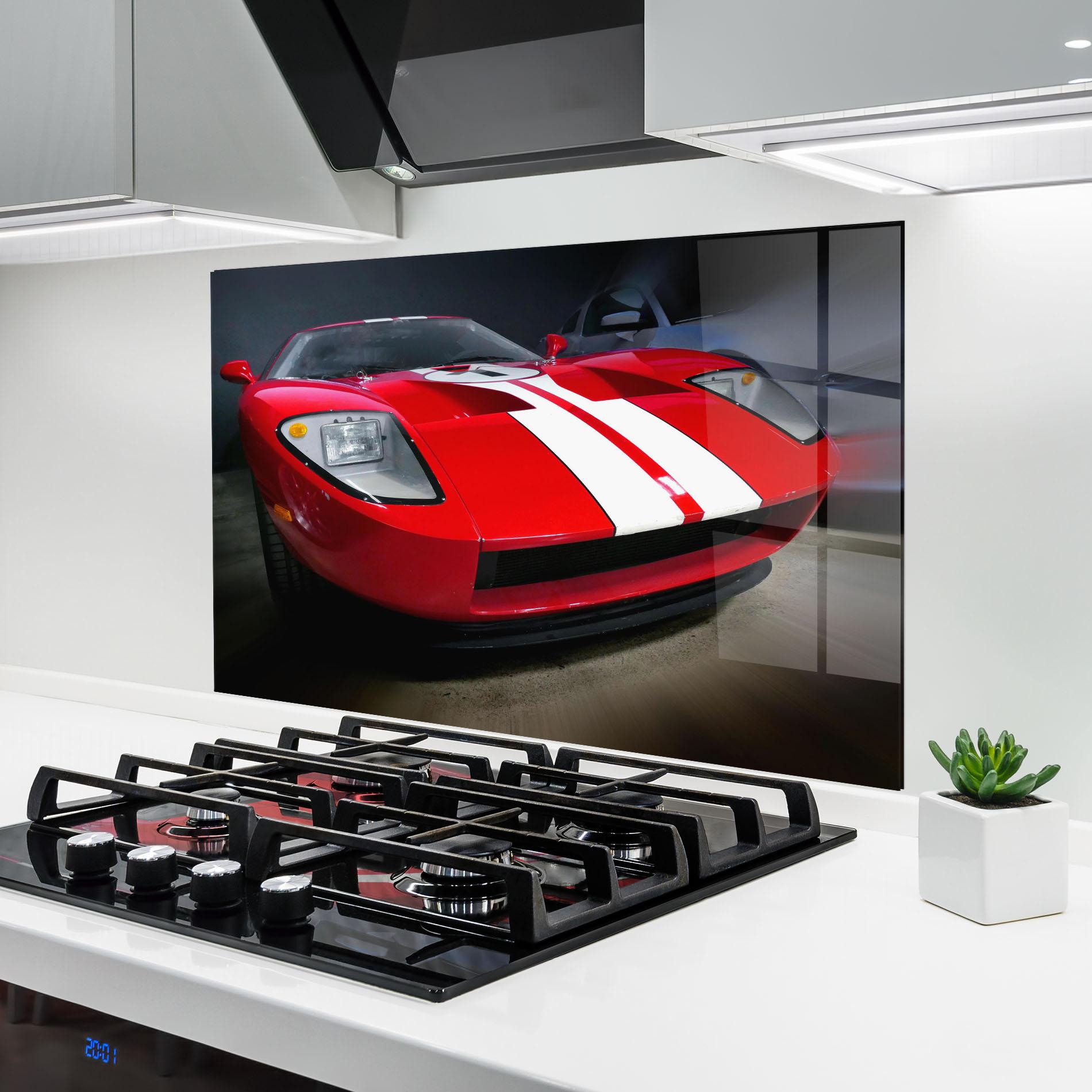Panel Szklany do Kuchni Red Sport Car mockup 6