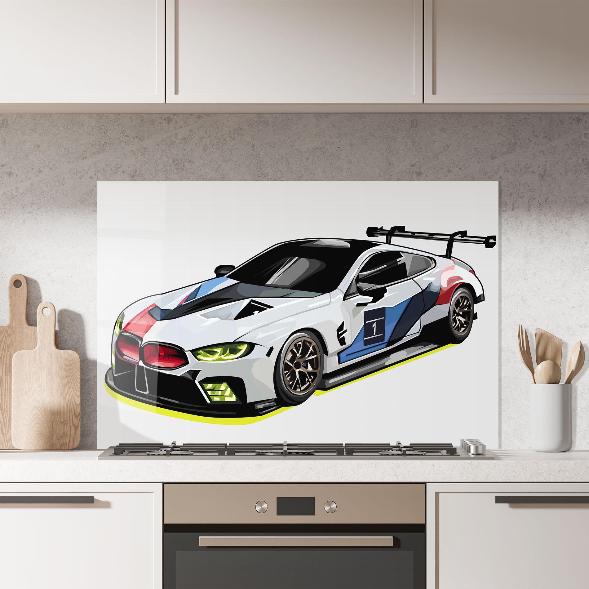Panel Szklany do Kuchni Bmw Sport Car mockup 7