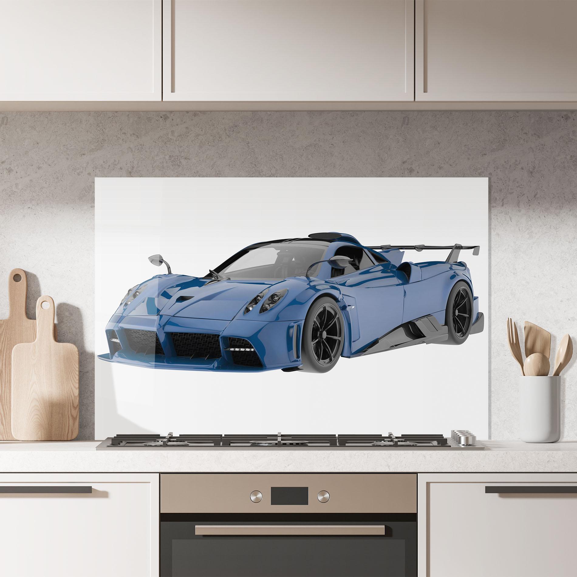 Panel Szklany do Kuchni Dark Blue Pagani mockup 7