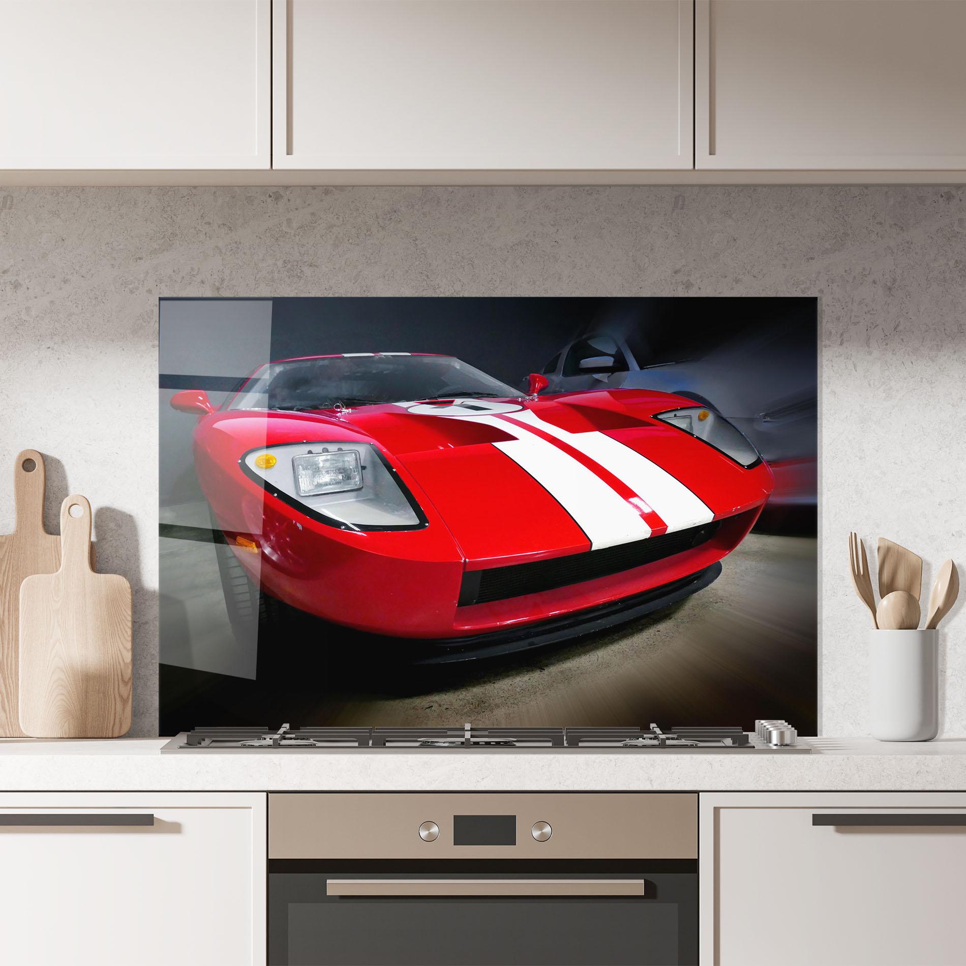 Panel Szklany do Kuchni Red Sport Car mockup 7