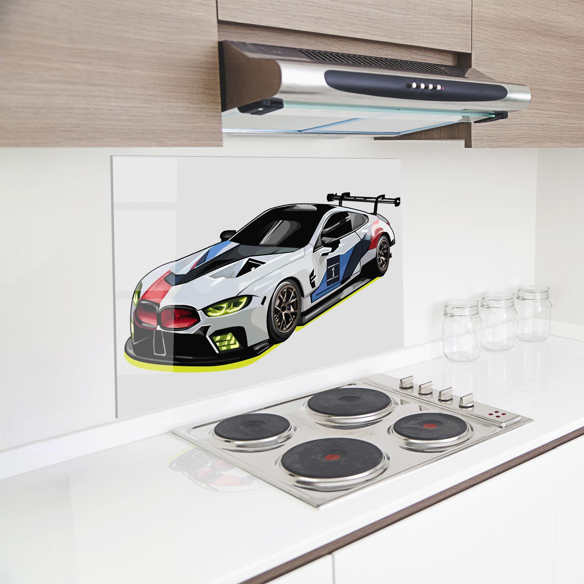 Panel Szklany do Kuchni Bmw Sport Car mockup 8