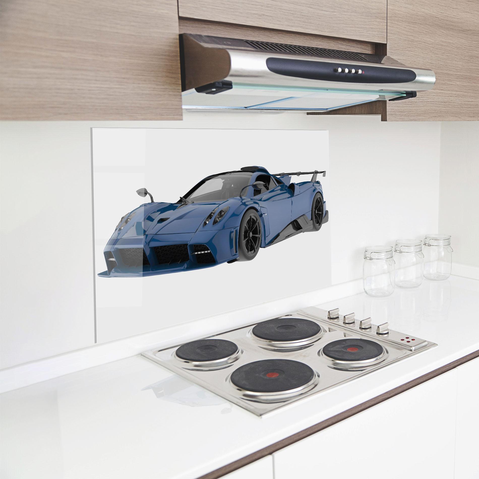 Panel Szklany do Kuchni Dark Blue Pagani mockup 8