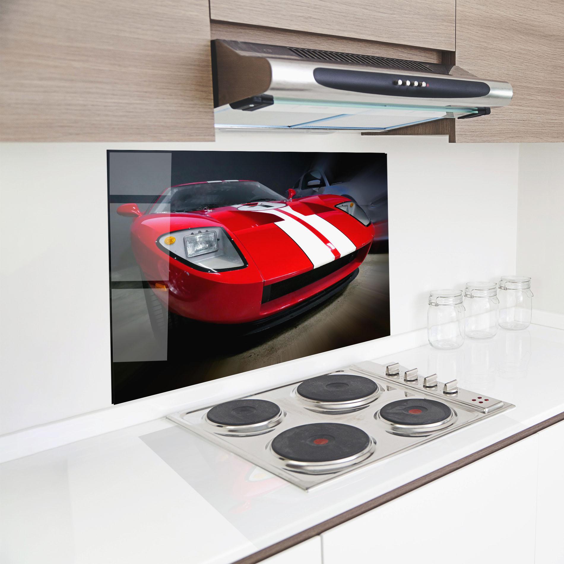 Panel Szklany do Kuchni Red Sport Car mockup 8