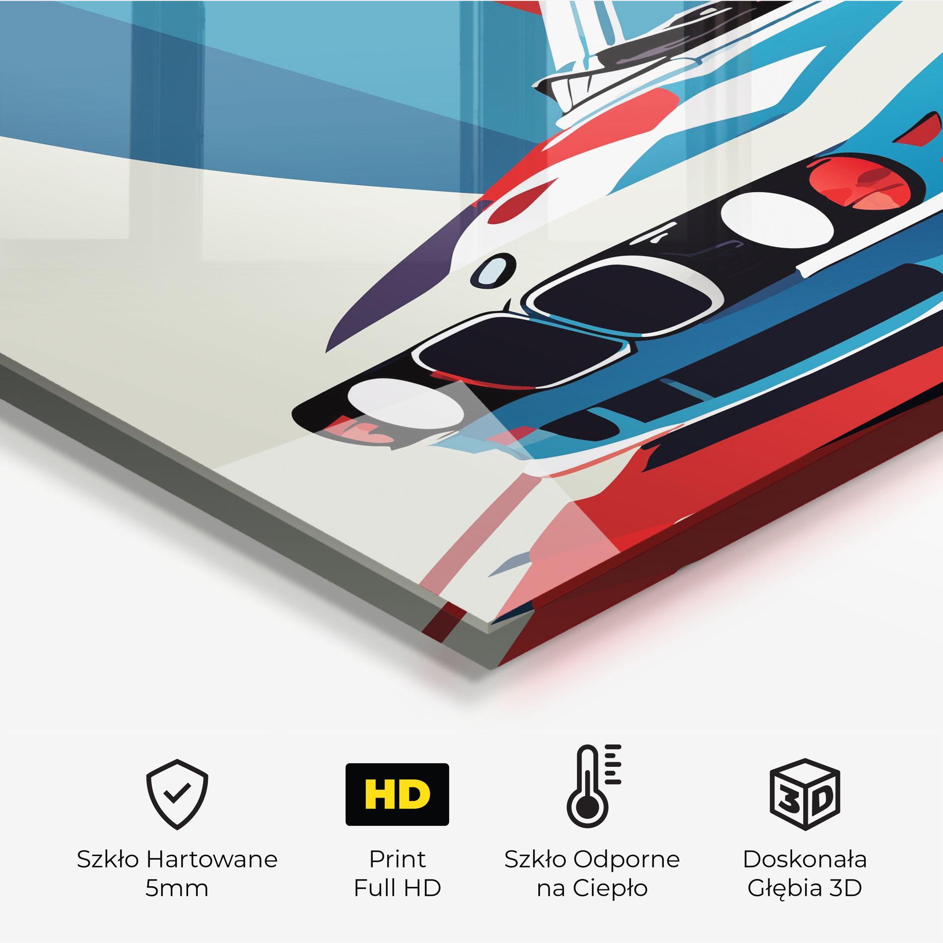 Panel Szklany do Kuchni Vintage Bmw mockup 2