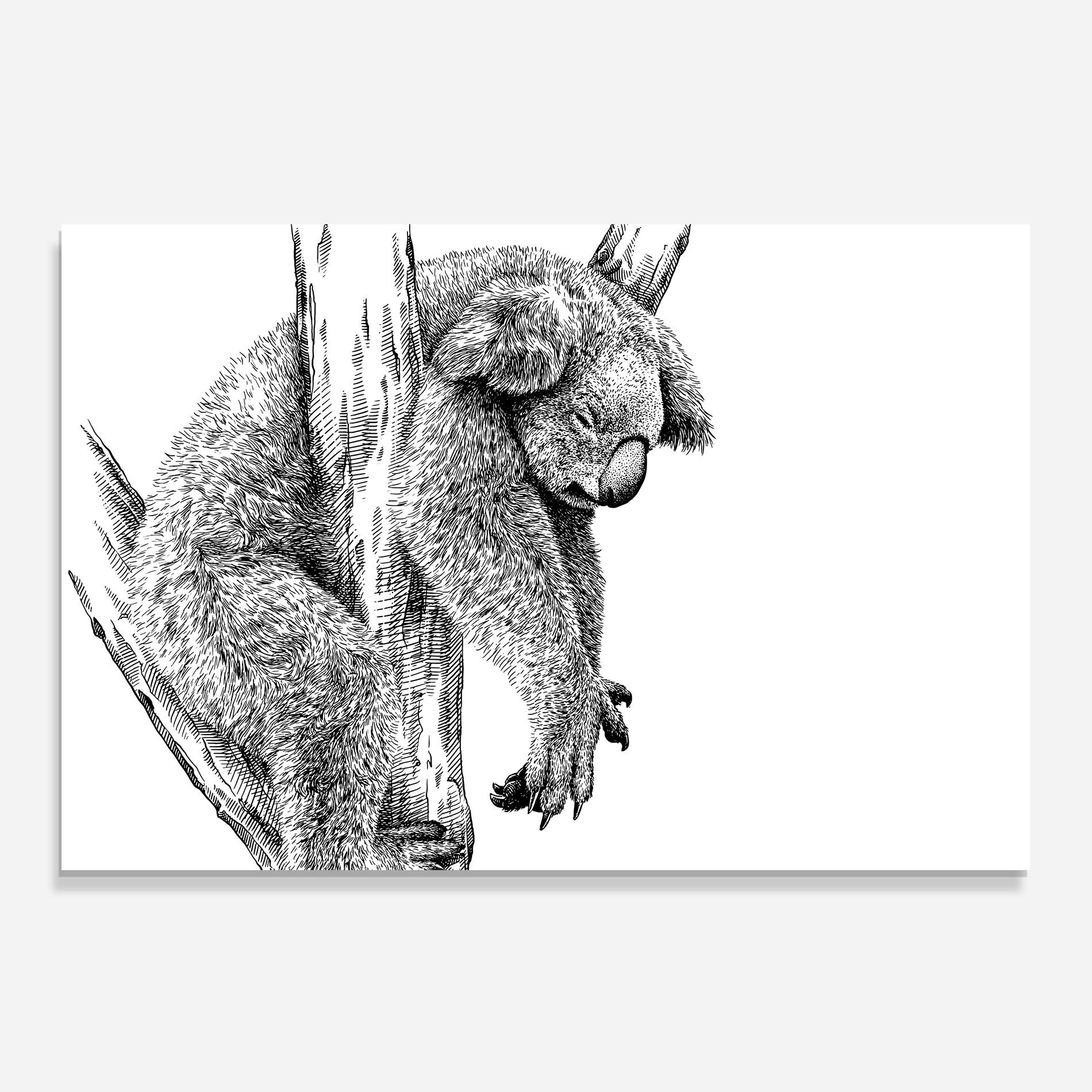 Koala Sleeping Art mockup 0