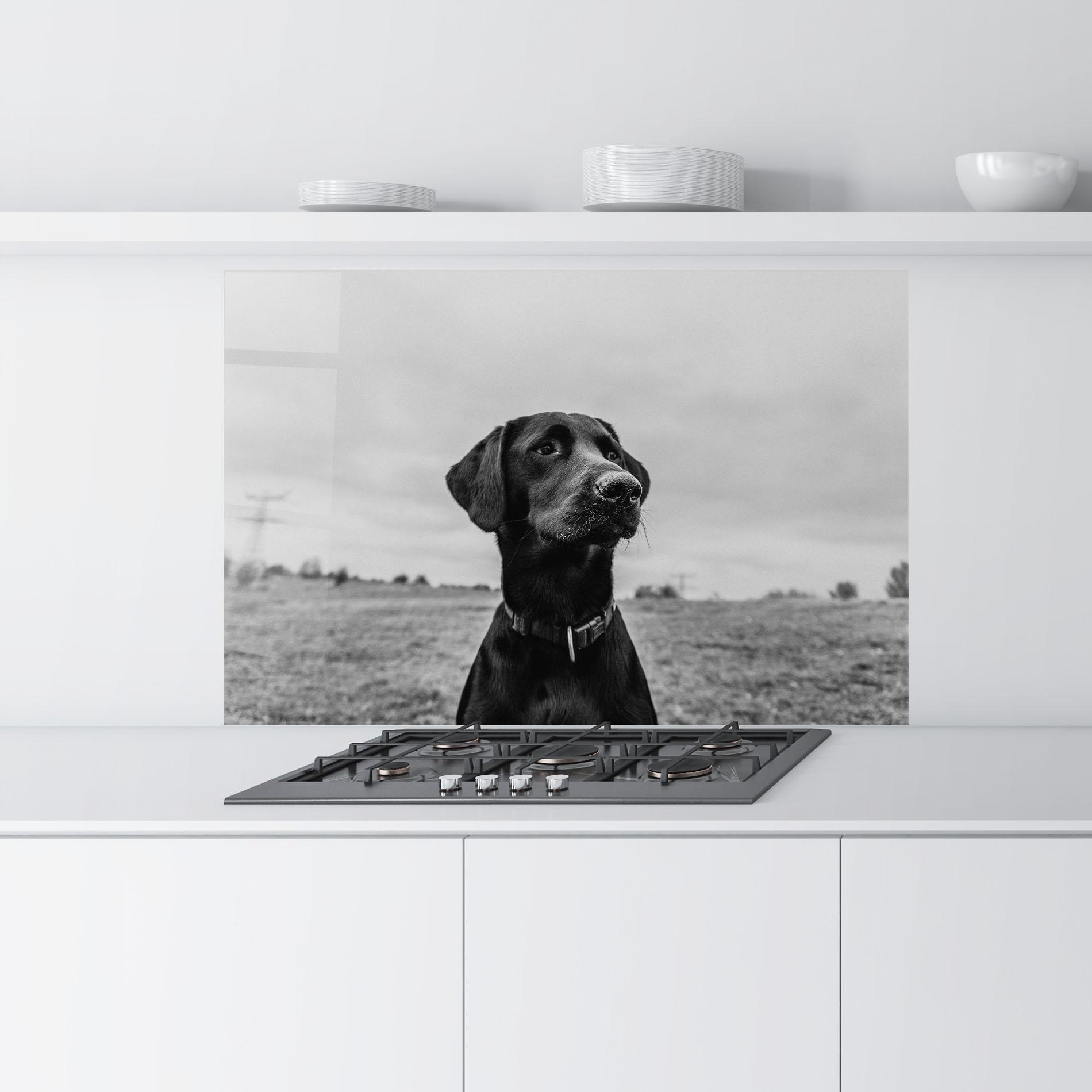 Panel Szklany do Kuchni Black Dog mockup 9