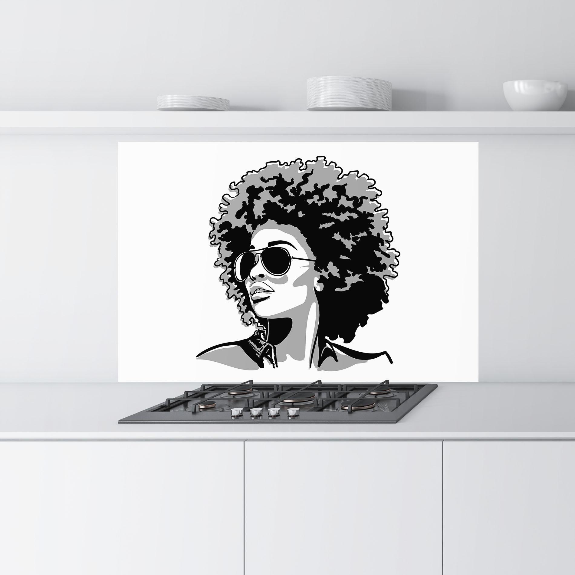 Panel Szklany do Kuchni Black Grasses mockup 9