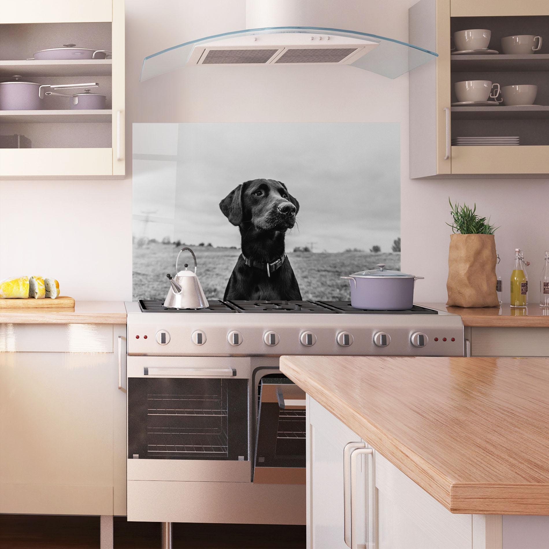 Panel Szklany do Kuchni Black Dog mockup 1