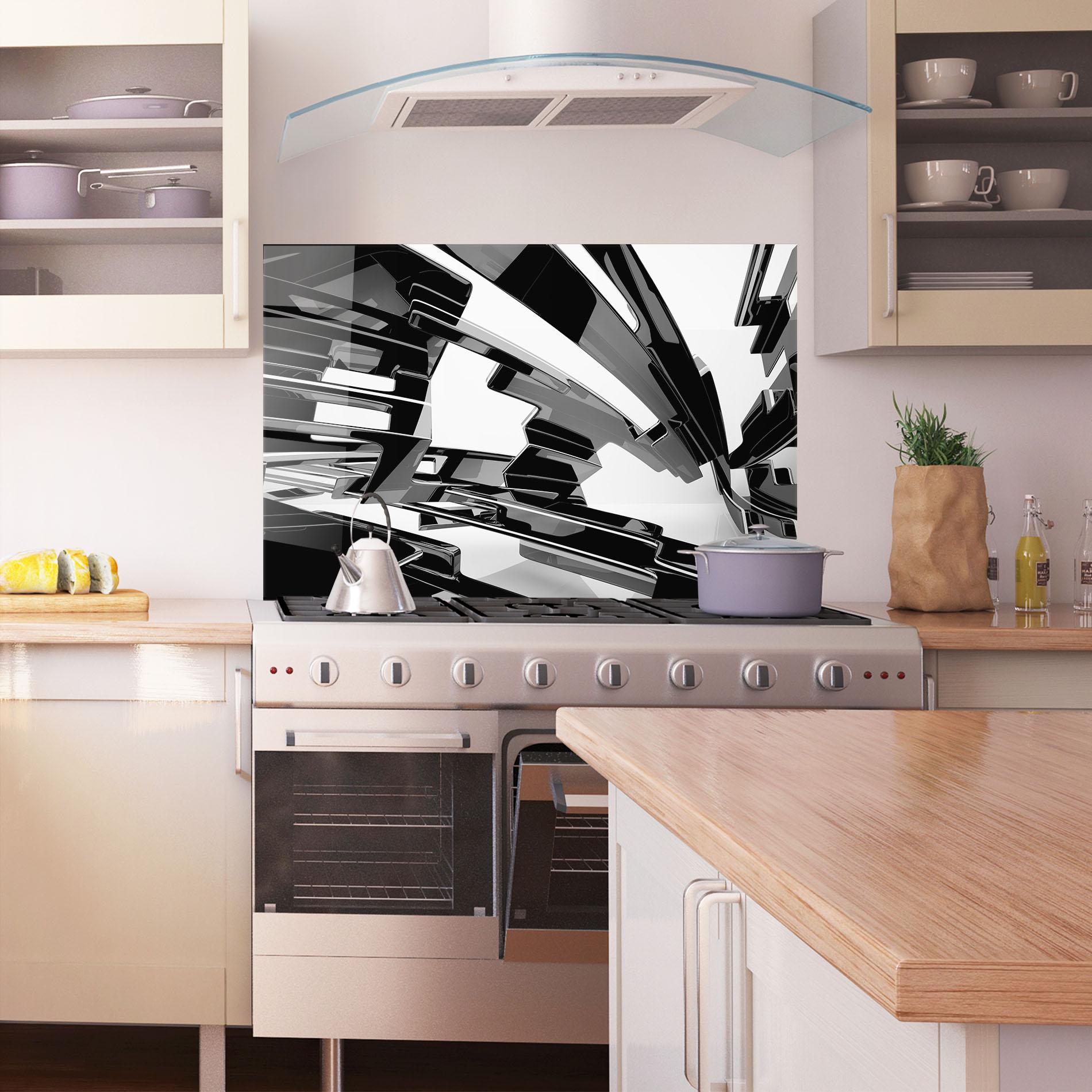 Panel Szklany do Kuchni Glossy Sculpture mockup 1