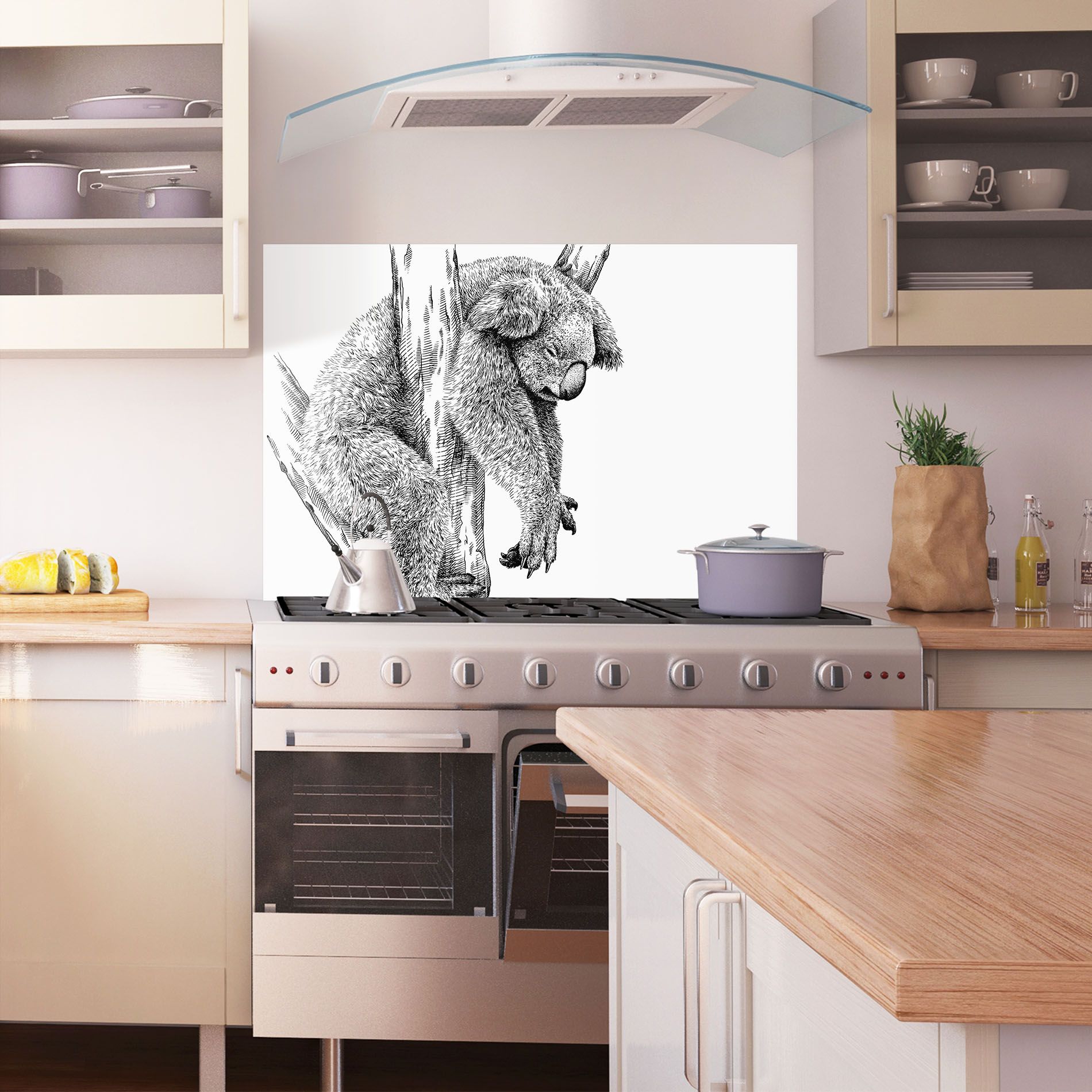 Koala Sleeping Art mockup 1