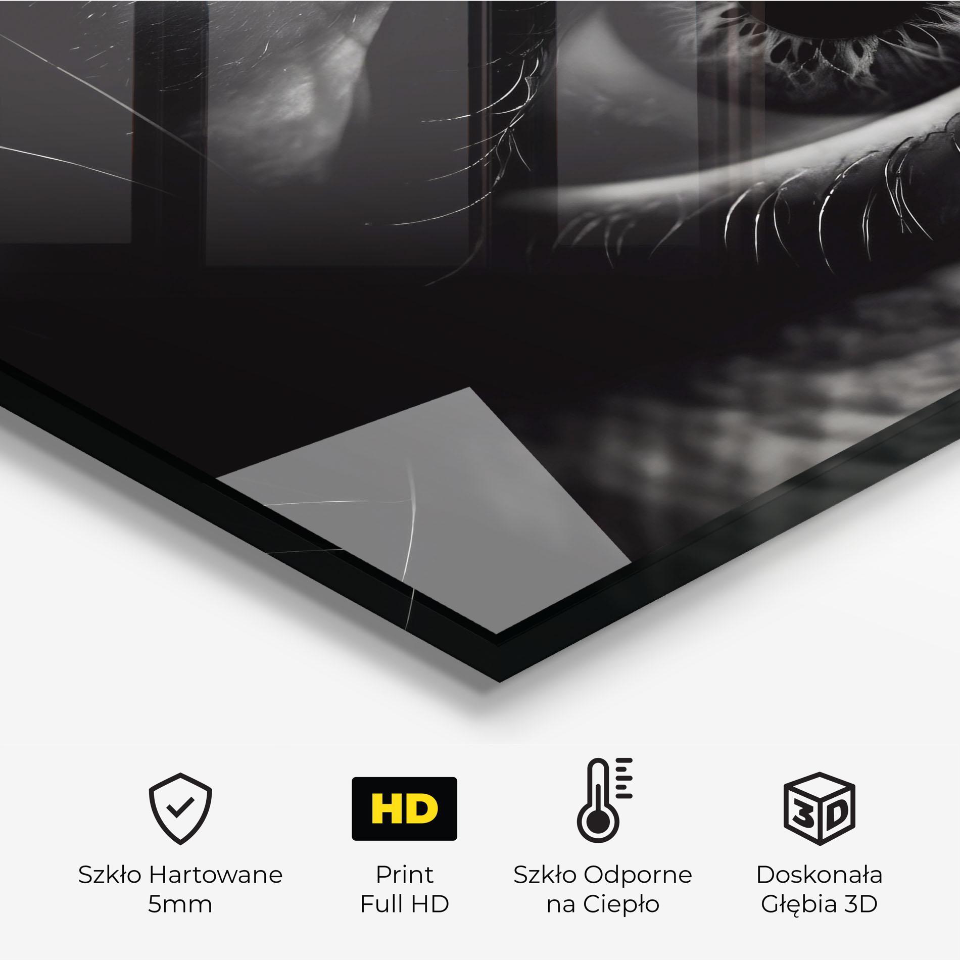 Panel Szklany do Kuchni Eye Close Up mockup 2