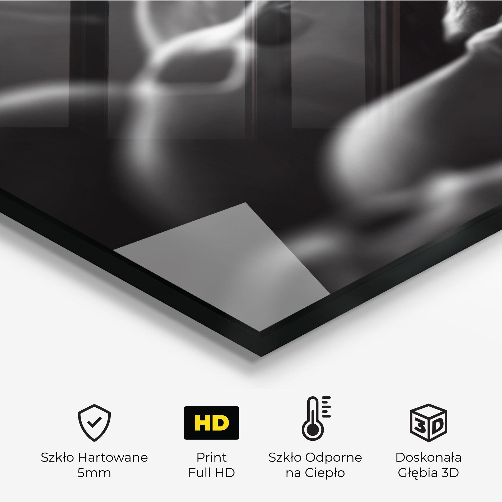 Panel Szklany do Kuchni Gray Human Skull mockup 2