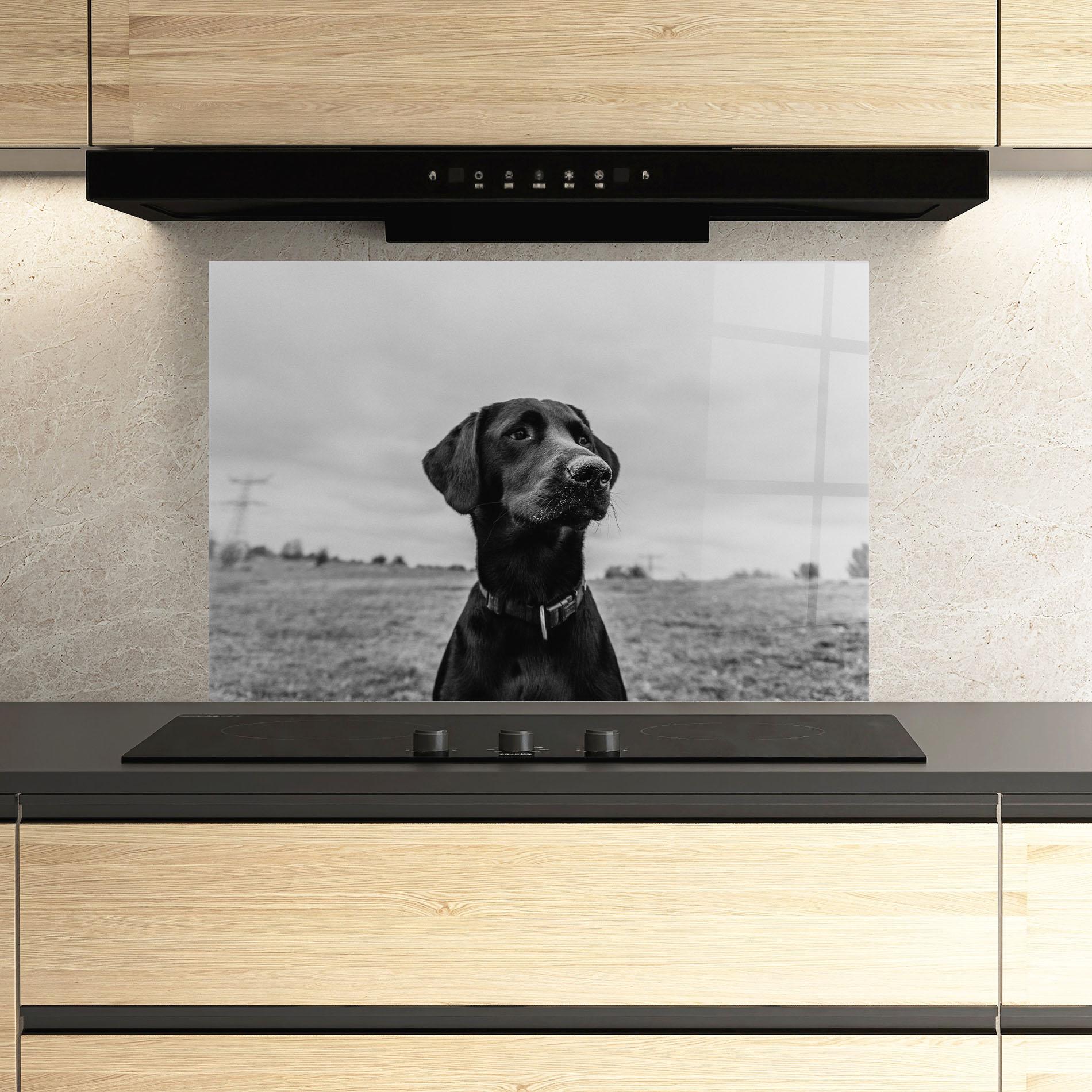 Panel Szklany do Kuchni Black Dog mockup 3