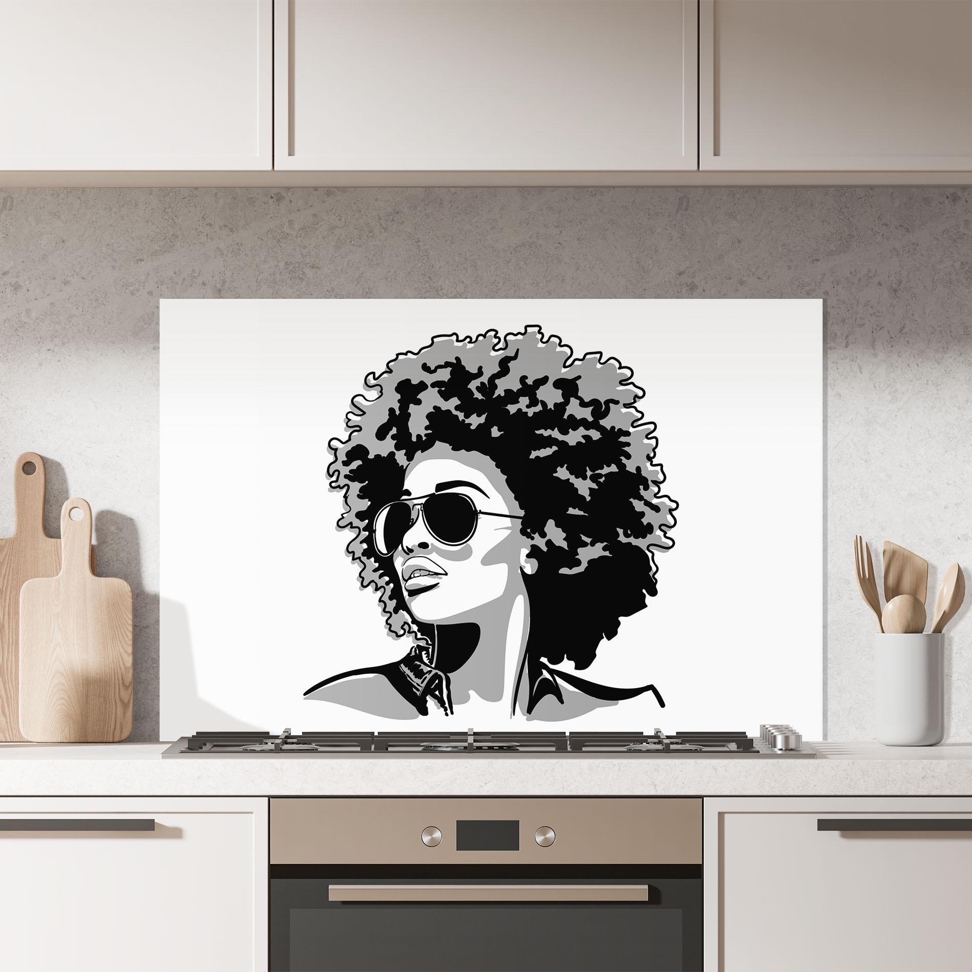 Panel Szklany do Kuchni Black Grasses mockup 7