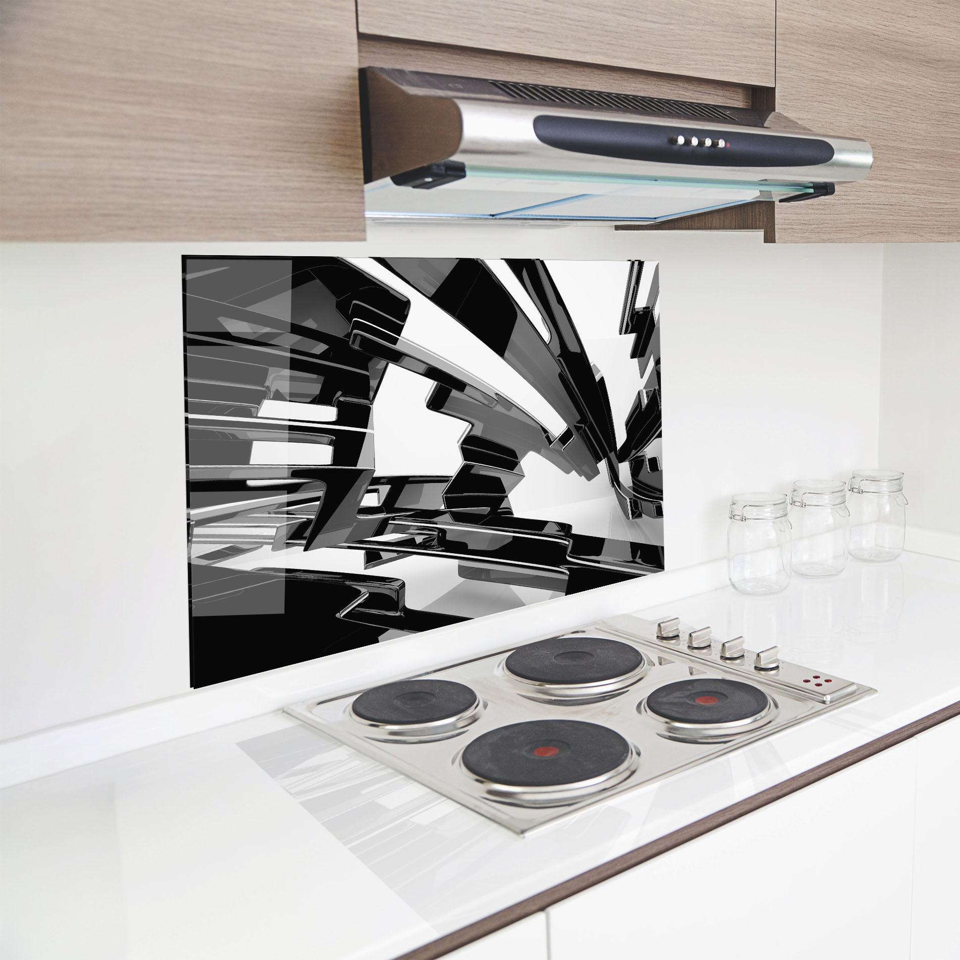 Panel Szklany do Kuchni Glossy Sculpture mockup 8