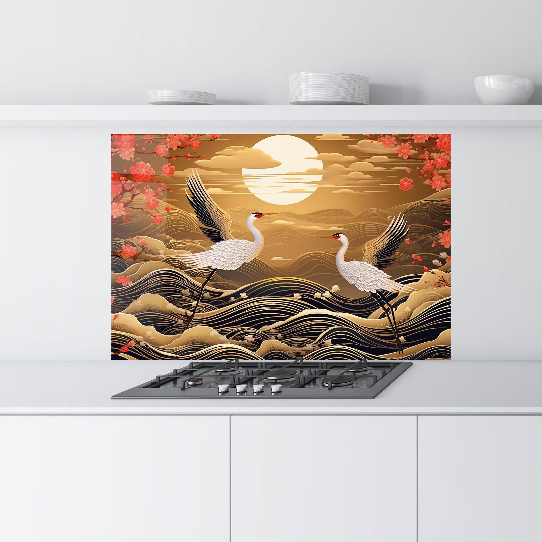 Panel Szklany do Kuchni Chinese Oil Painting mockup 9