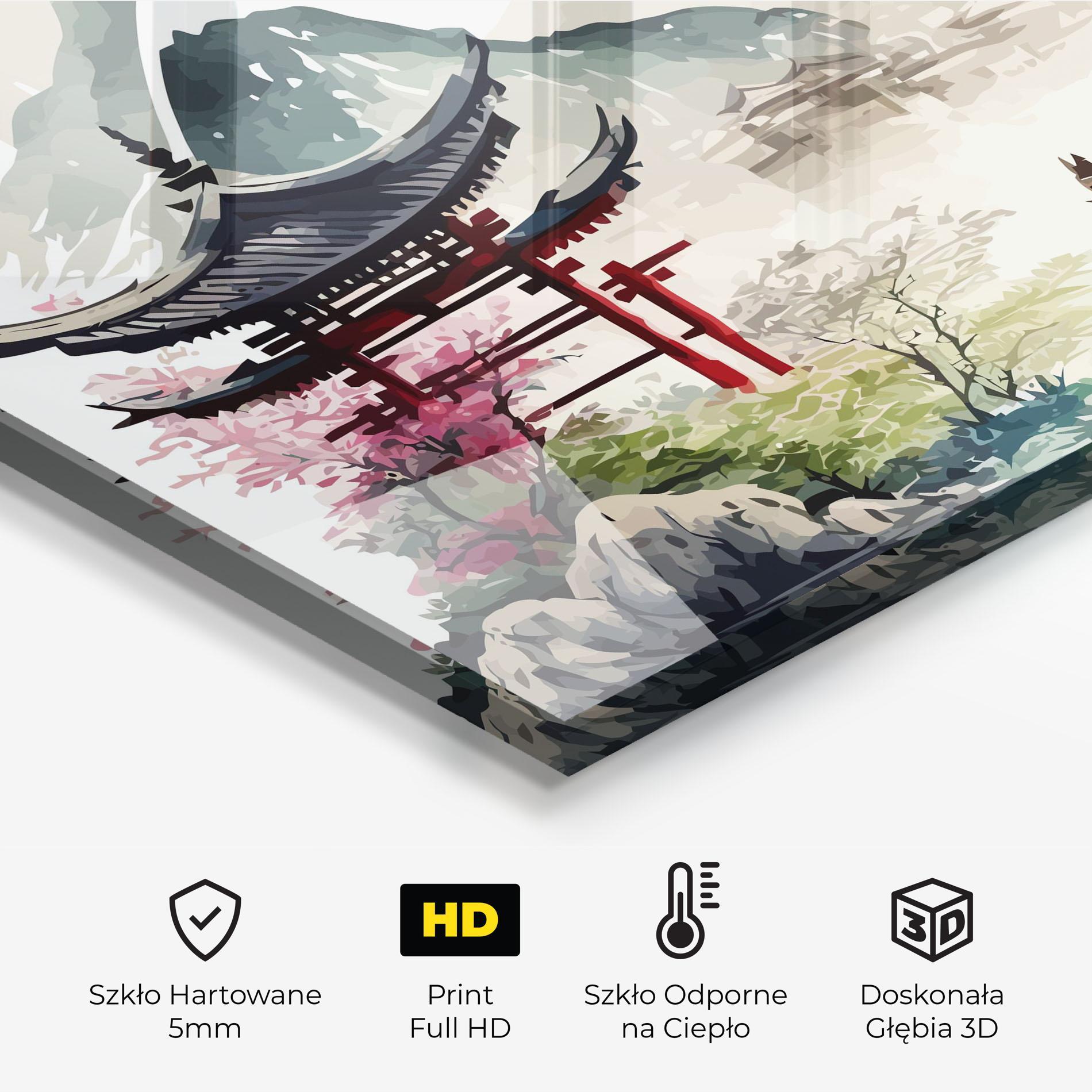 Panel Szklany do Kuchni Beautiful Asiatic View mockup 2