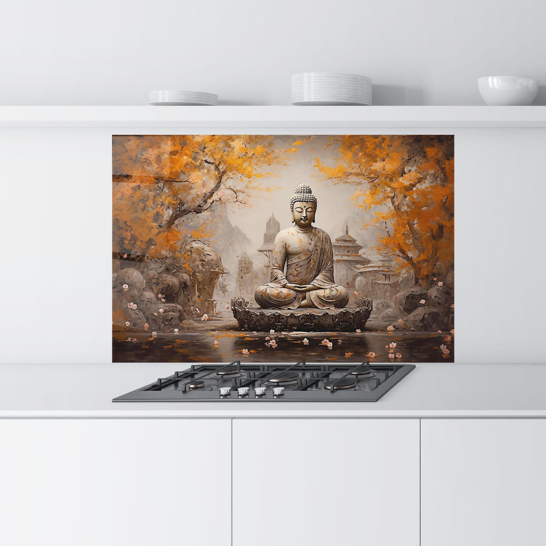 Panel Szklany do Kuchni Beautiful Buddha Art mockup 9
