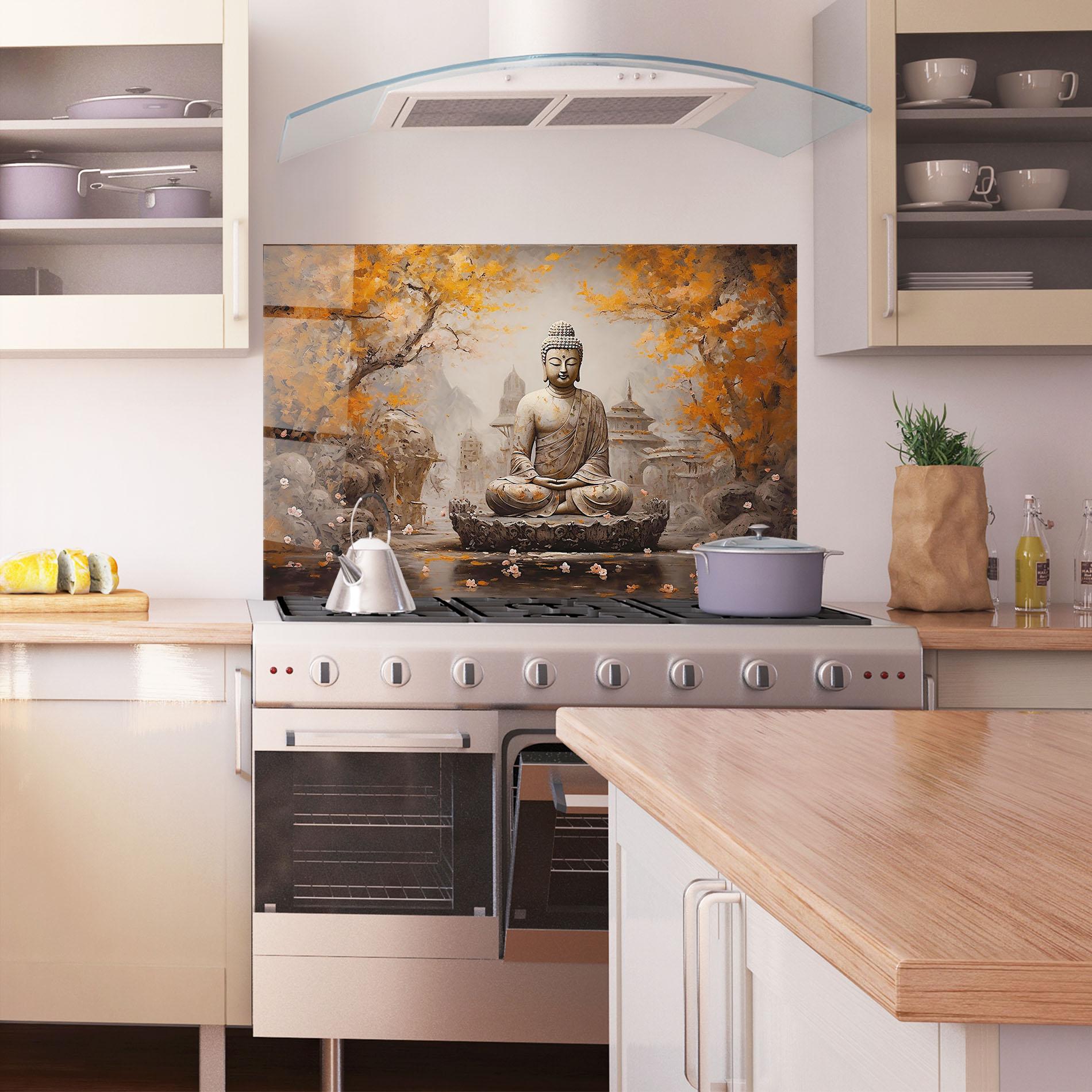 Panel Szklany do Kuchni Beautiful Buddha Art mockup 1