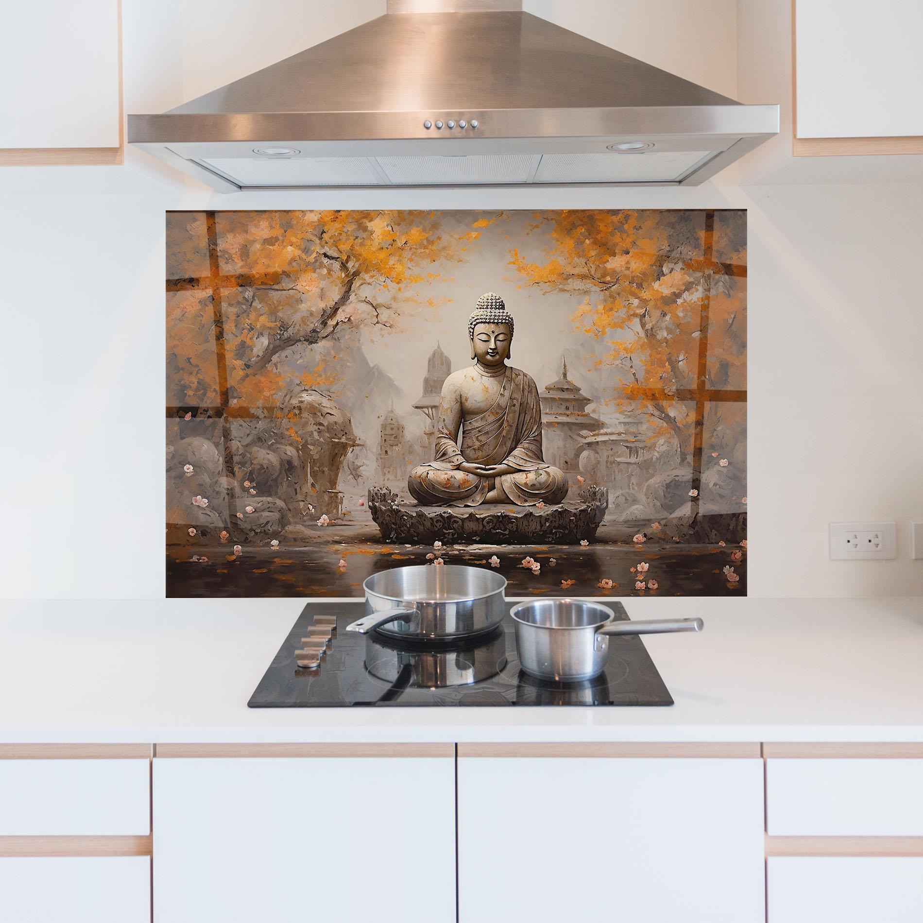 Panel Szklany do Kuchni Beautiful Buddha Art mockup 5