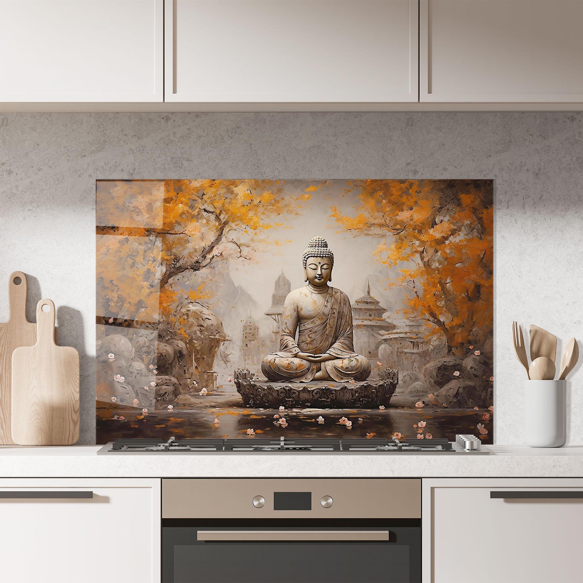 Panel Szklany do Kuchni Beautiful Buddha Art mockup 7