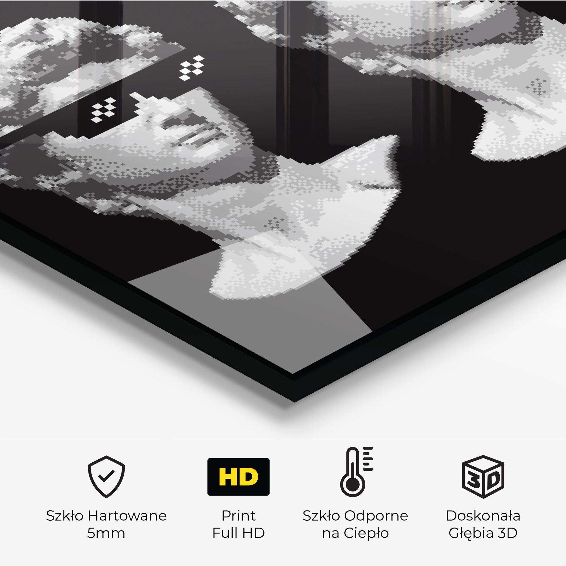 Panel Szklany do Kuchni Statue Smoking mockup 2