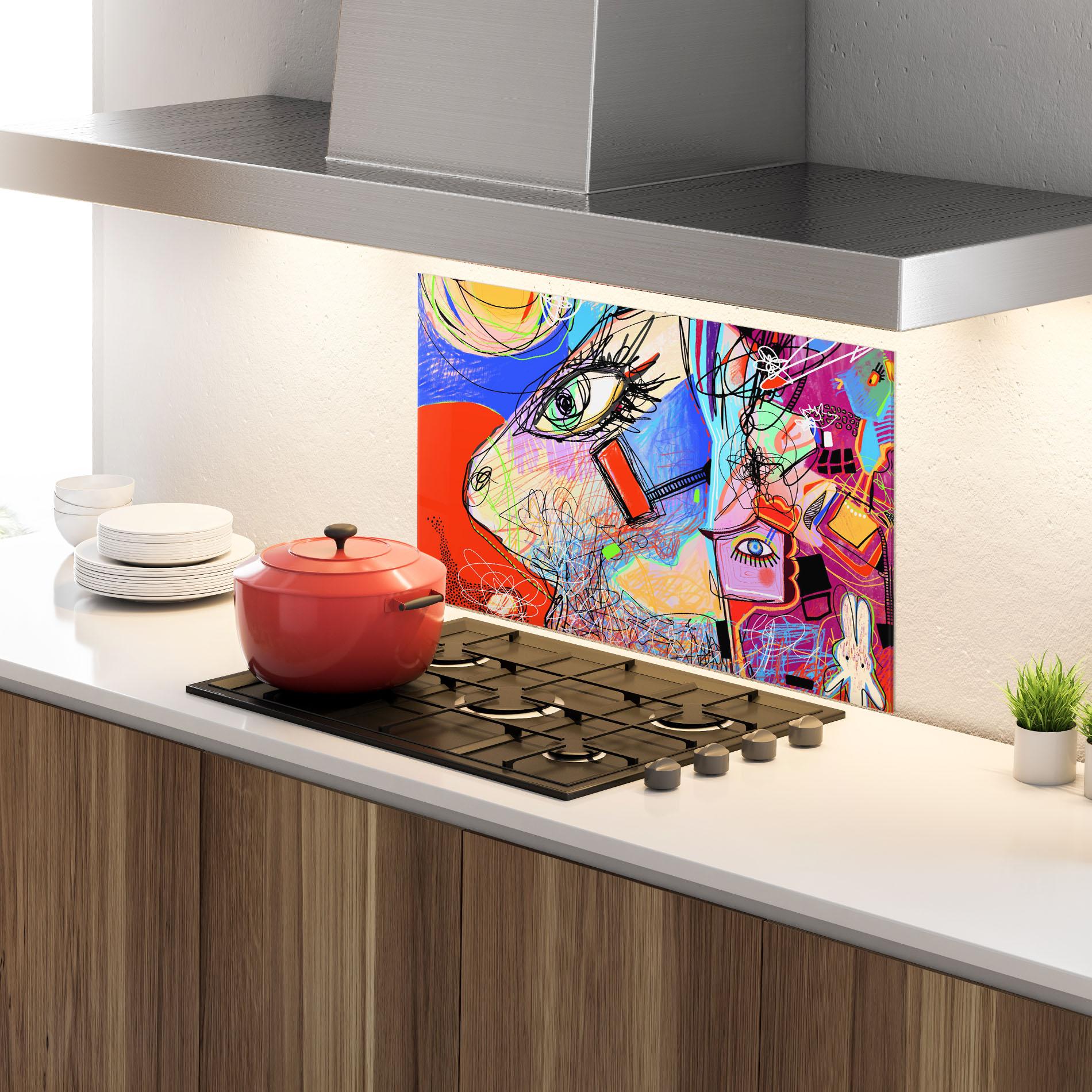 Panel Szklany do Kuchni Animal Eye Art mockup 4