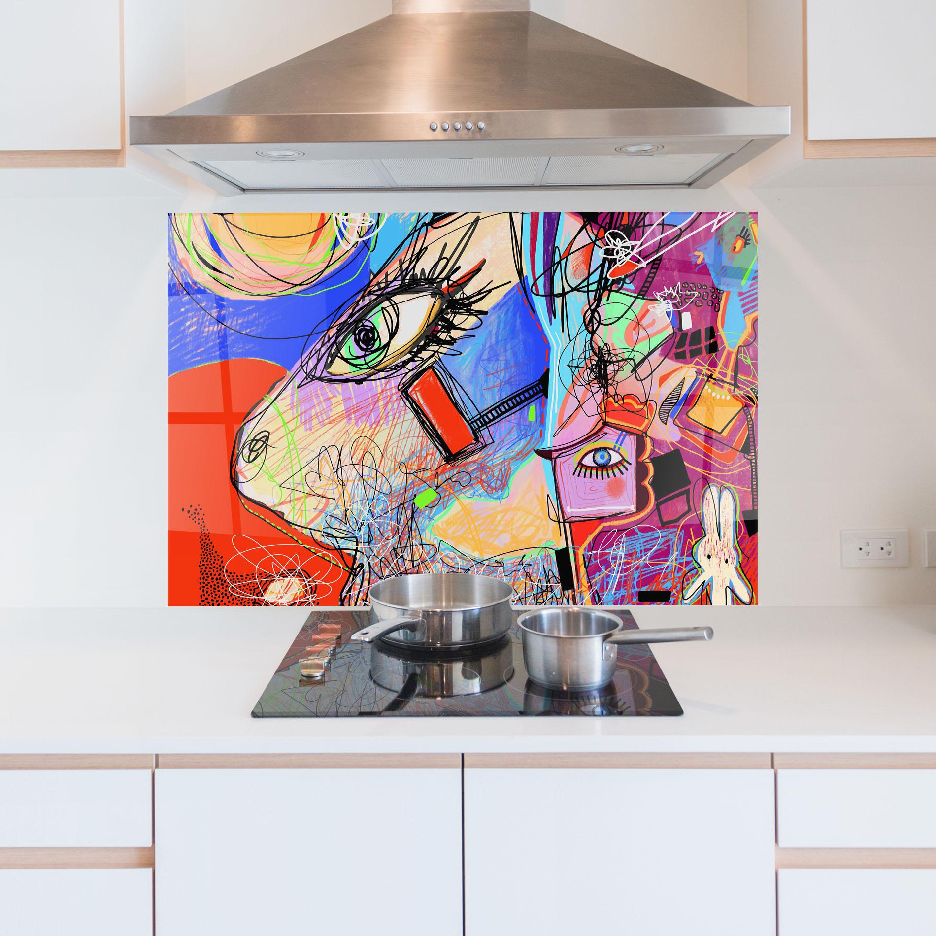 Panel Szklany do Kuchni Animal Eye Art mockup 5