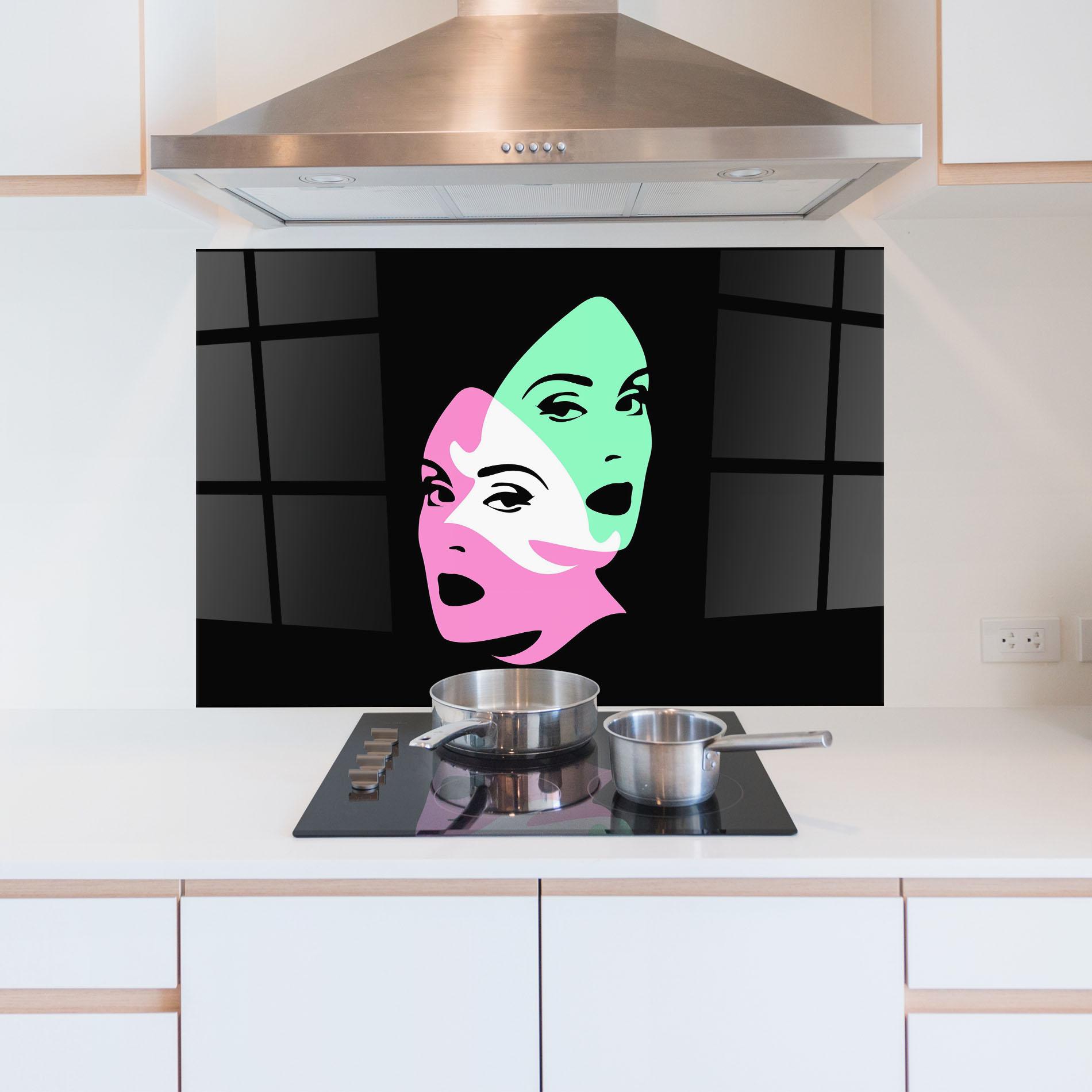 Panel Szklany do Kuchni Exposure Portrait mockup 5