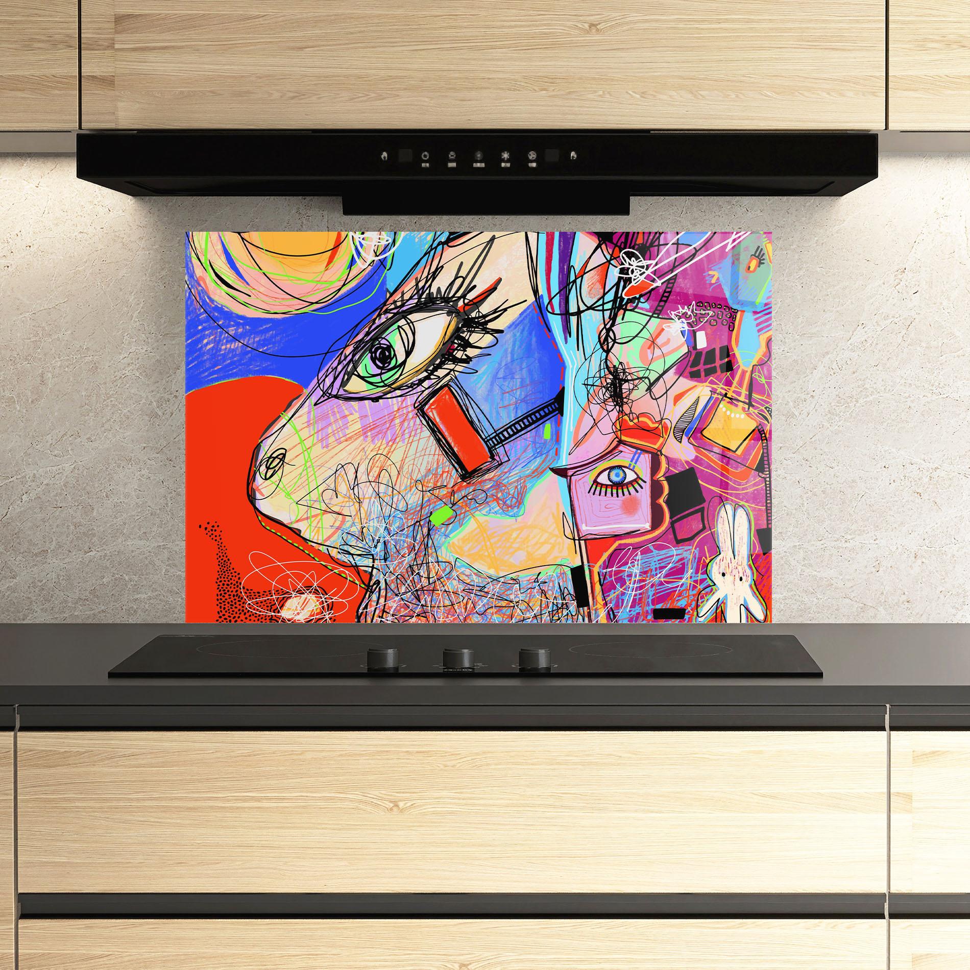 Panel Szklany do Kuchni Animal Eye Art mockup 3