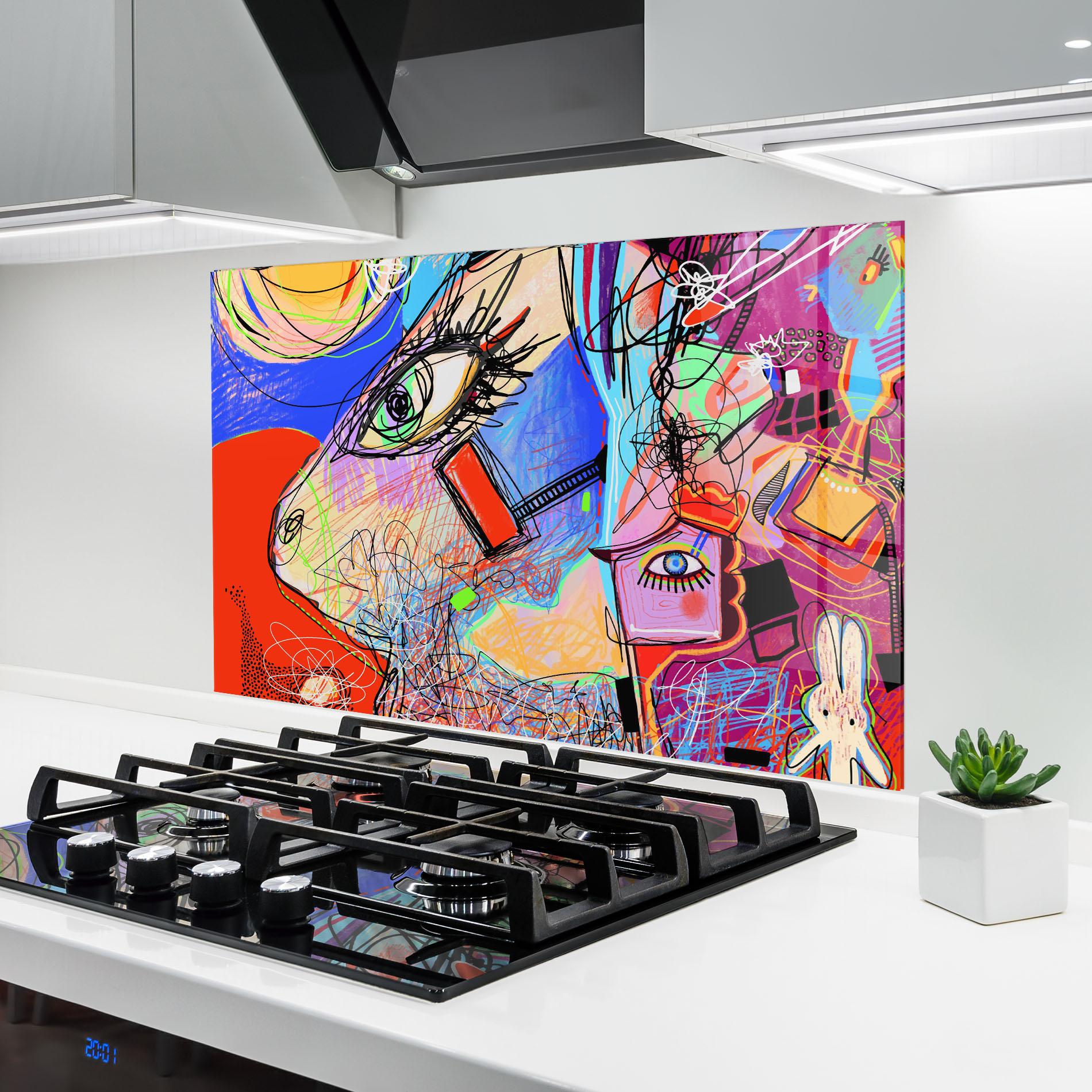 Panel Szklany do Kuchni Animal Eye Art mockup 6