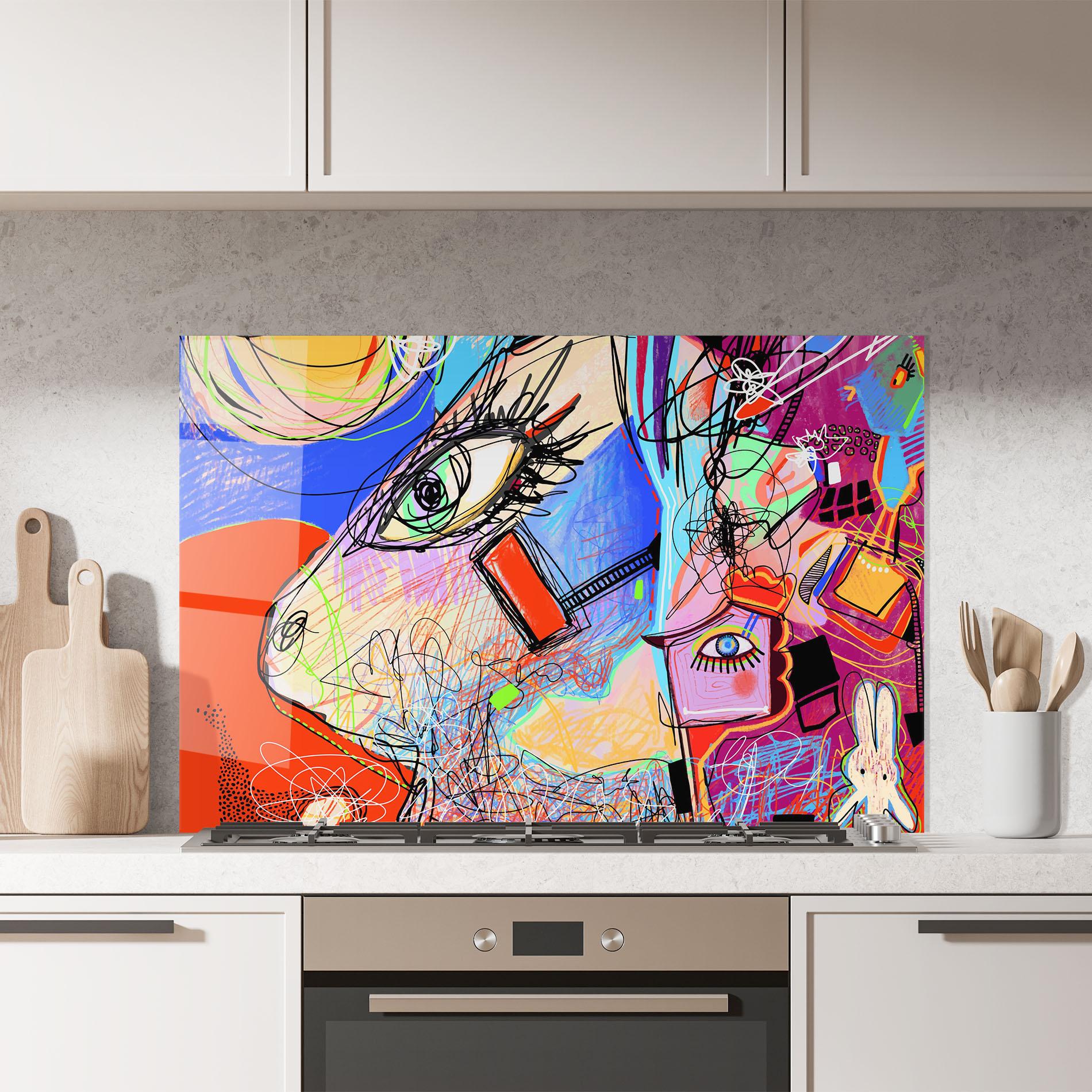 Panel Szklany do Kuchni Animal Eye Art mockup 7