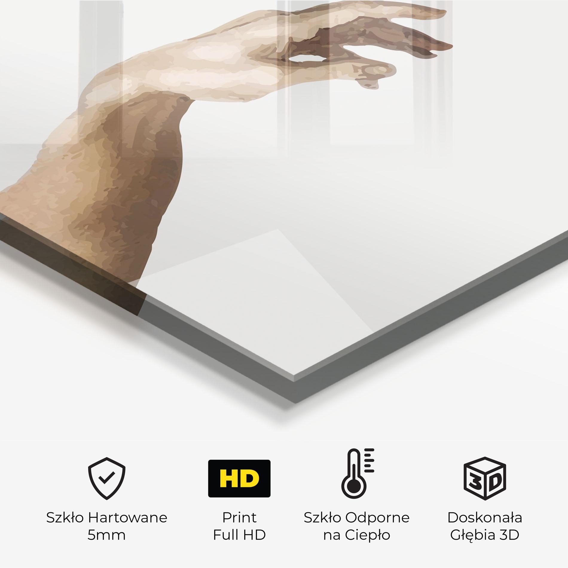 Panel Szklany do Kuchni Cream Hands Art mockup 2