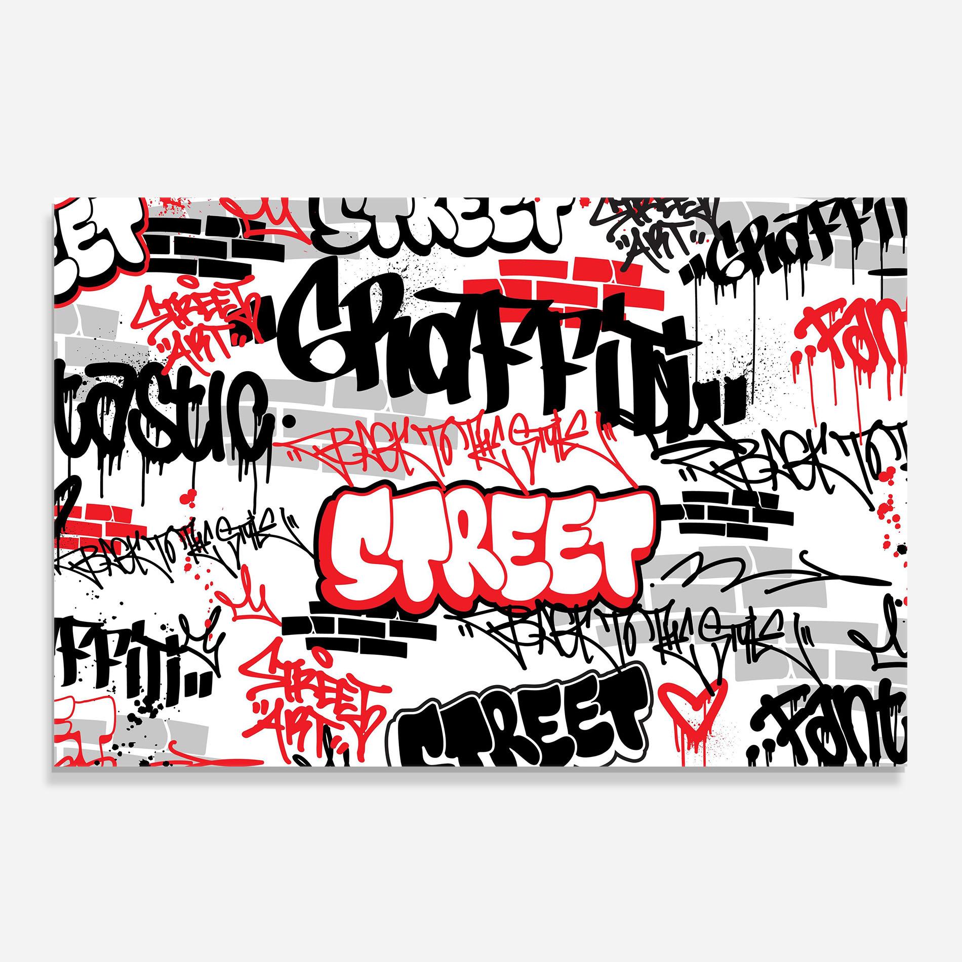 Panel Szklany do Kuchni Black Red Tags mockup 0