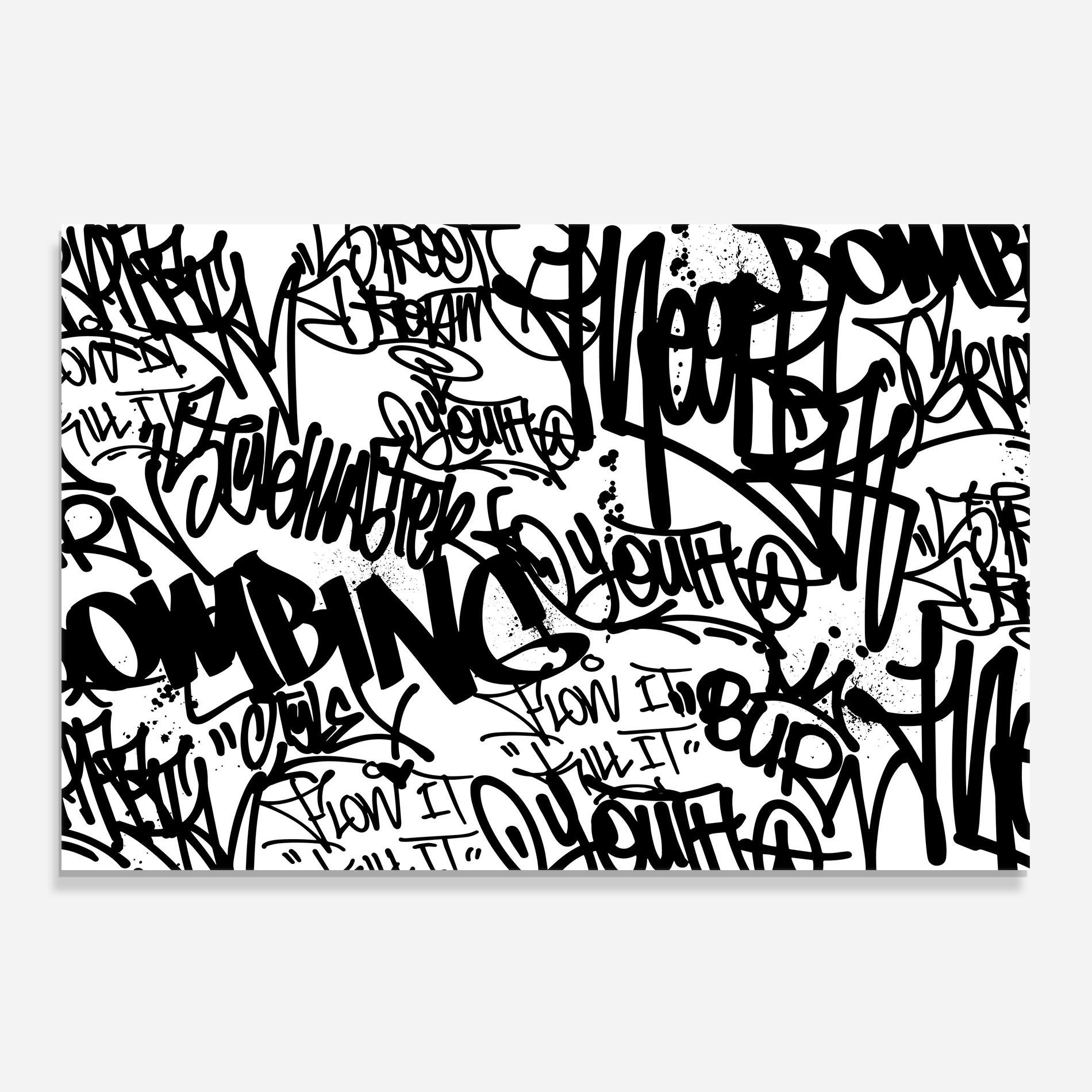 Panel Szklany do Kuchni Black Tags mockup 0