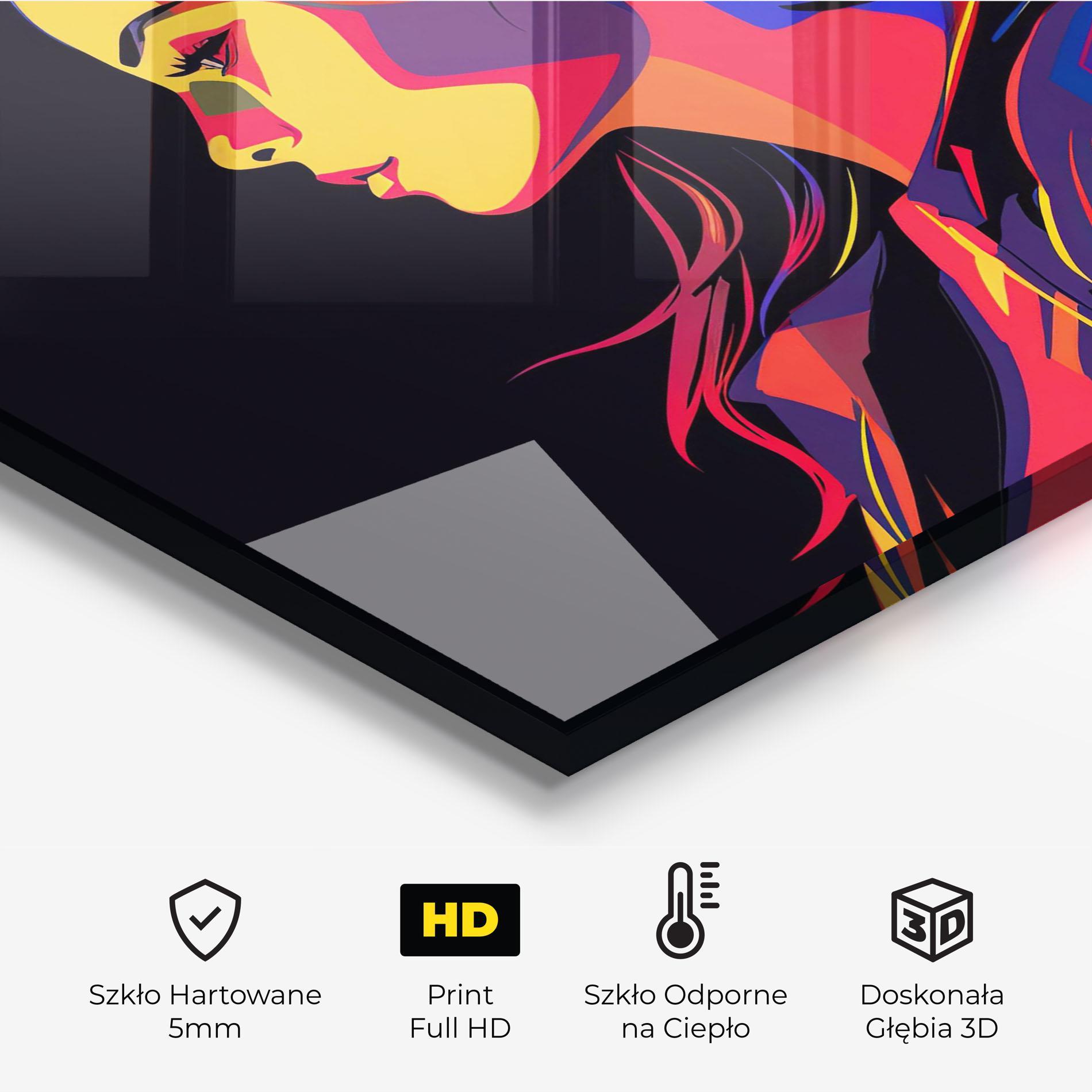 Panel Szklany do Kuchni Minimalist Pop Female mockup 2