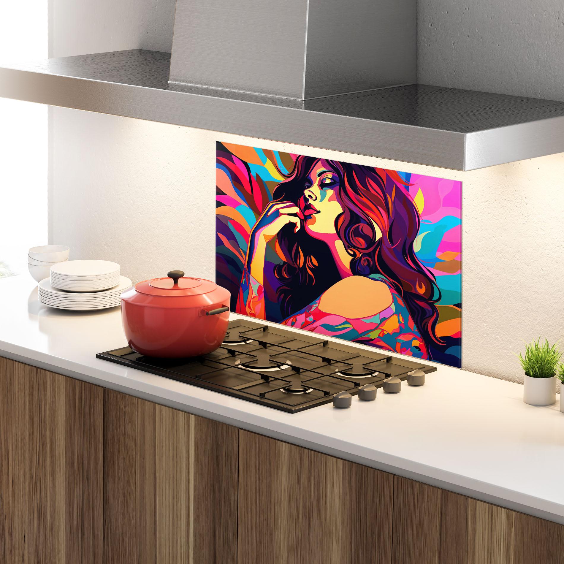 Panel Szklany do Kuchni Pop Color Mix mockup 4