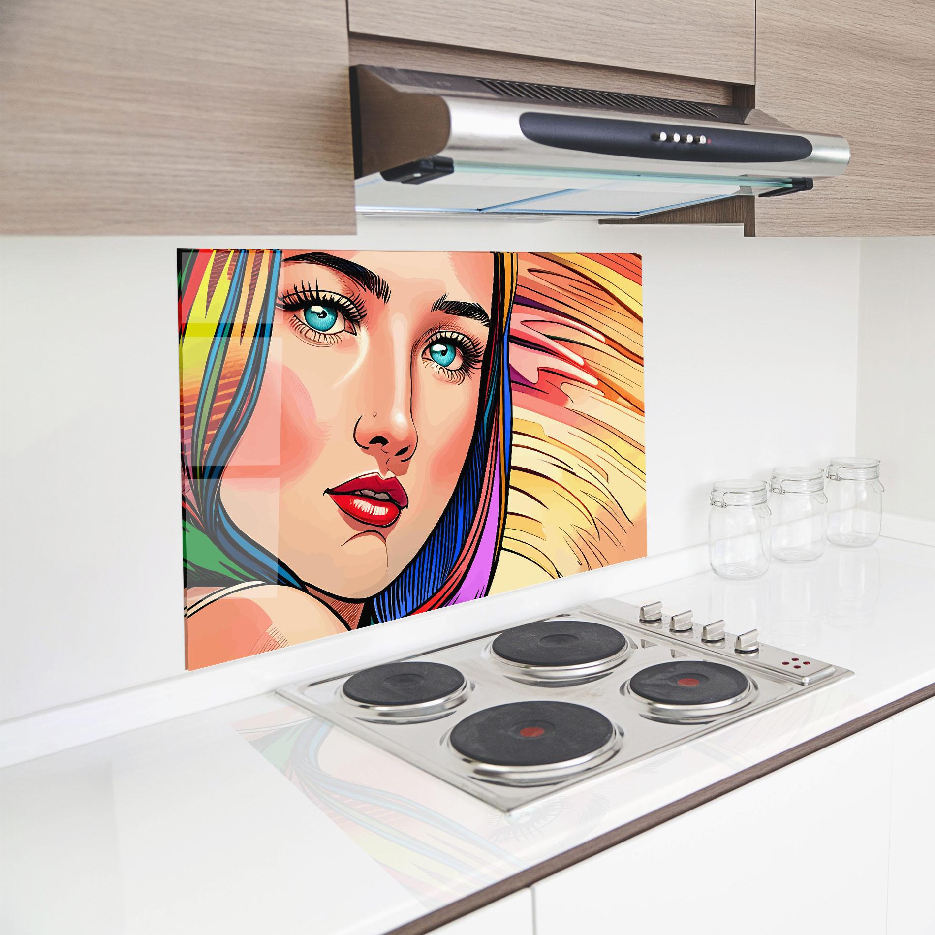 Panel Szklany do Kuchni Big Pop Eyes mockup 8