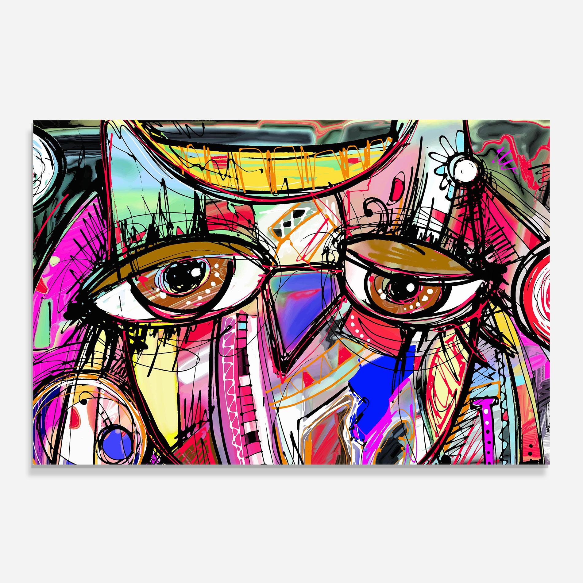 Panel Szklany do Kuchni Color Mix Eyes mockup 0