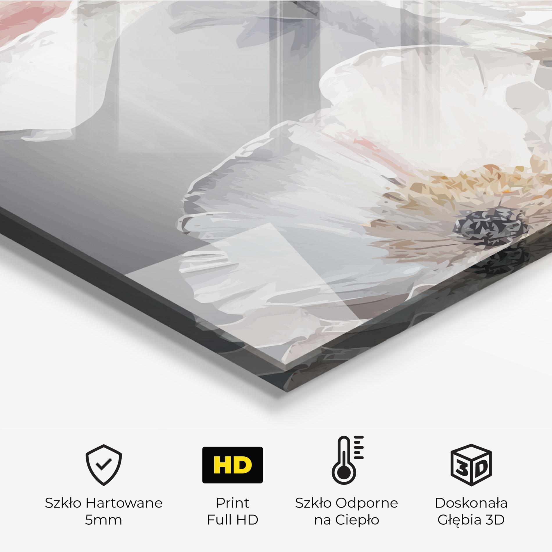 Panel Szklany do Kuchni Cream Mix Flower mockup 2