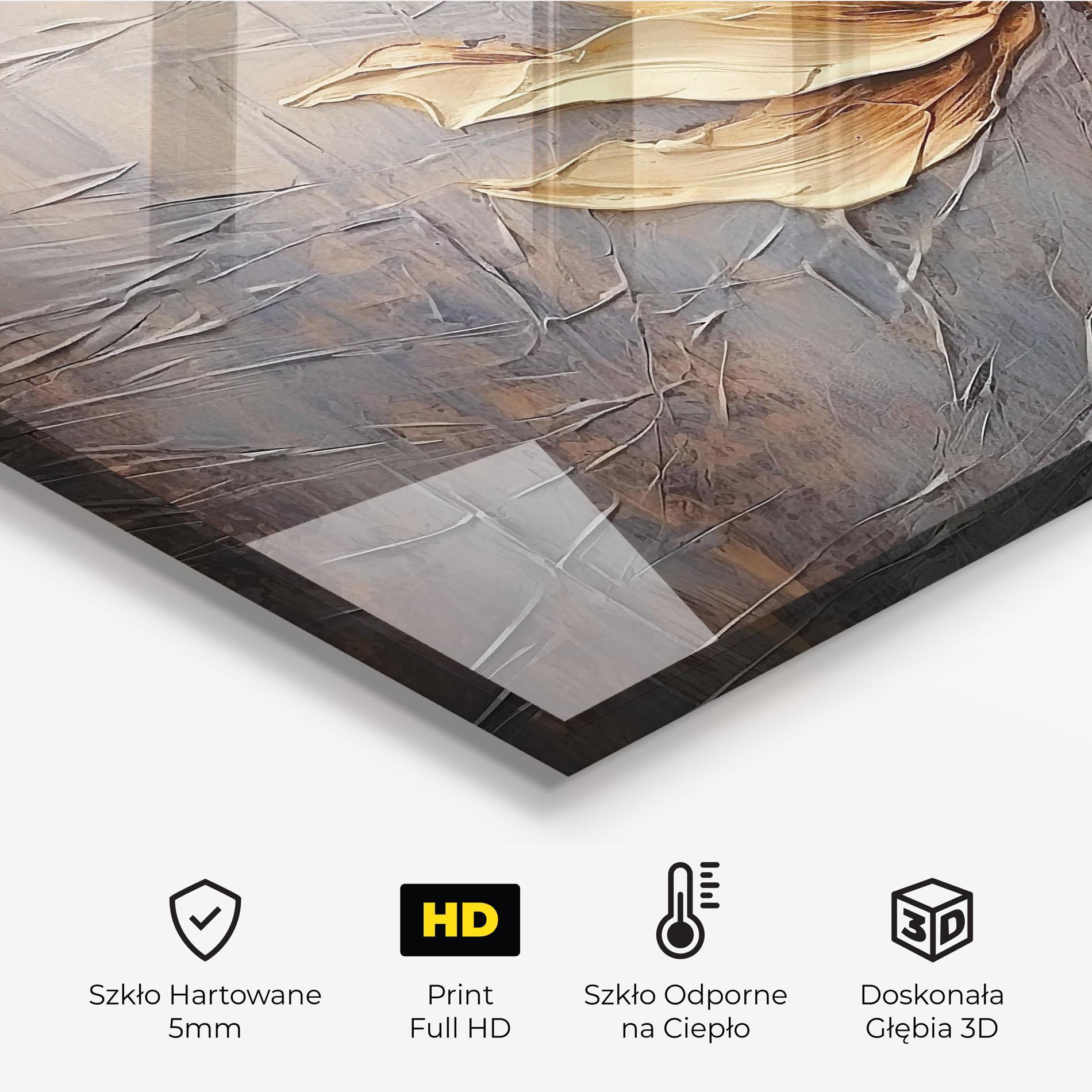 Panel Szklany do Kuchni Cream Rose On Blue mockup 2