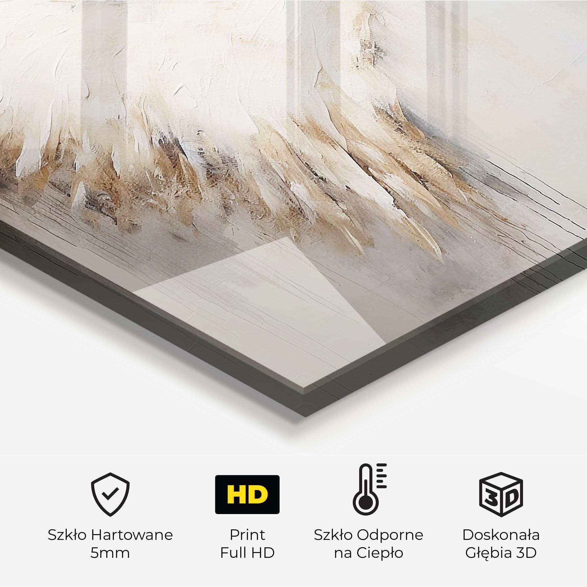 Panel Szklany do Kuchni Cream White Wings mockup 2